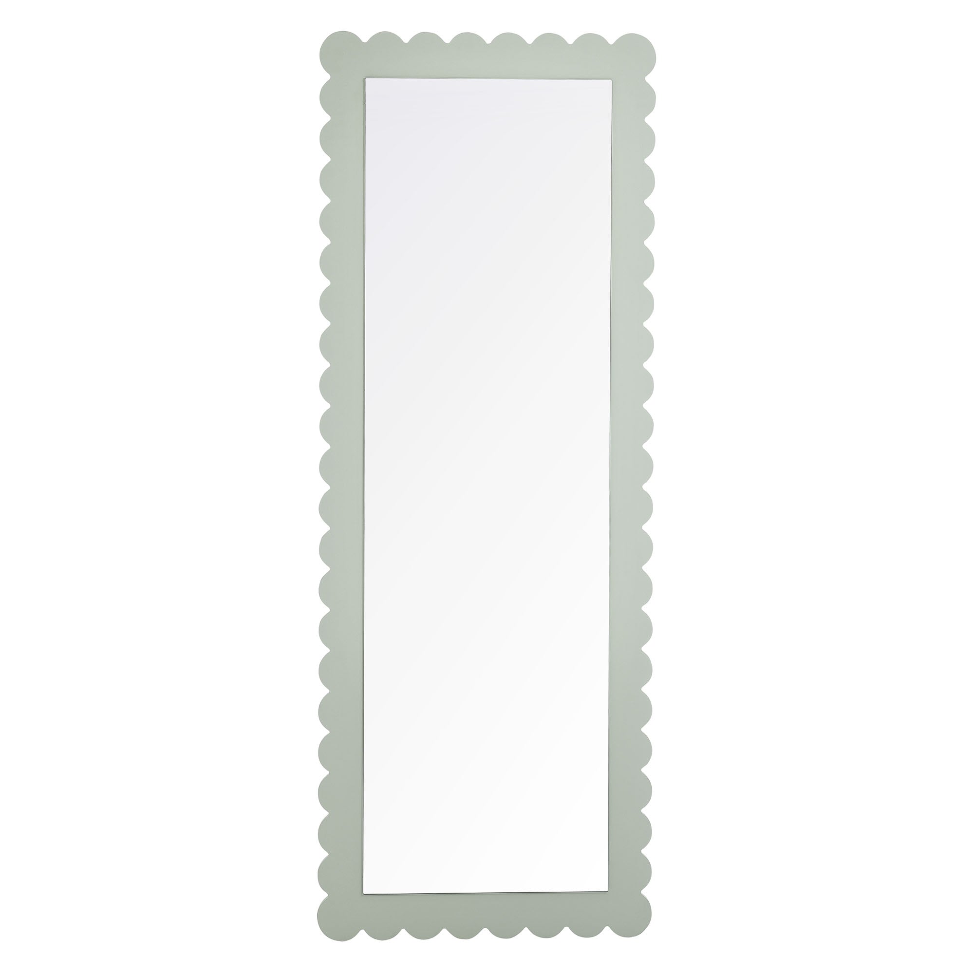 Emmeline Scalloped Rectangle Floor Mirror by Modway