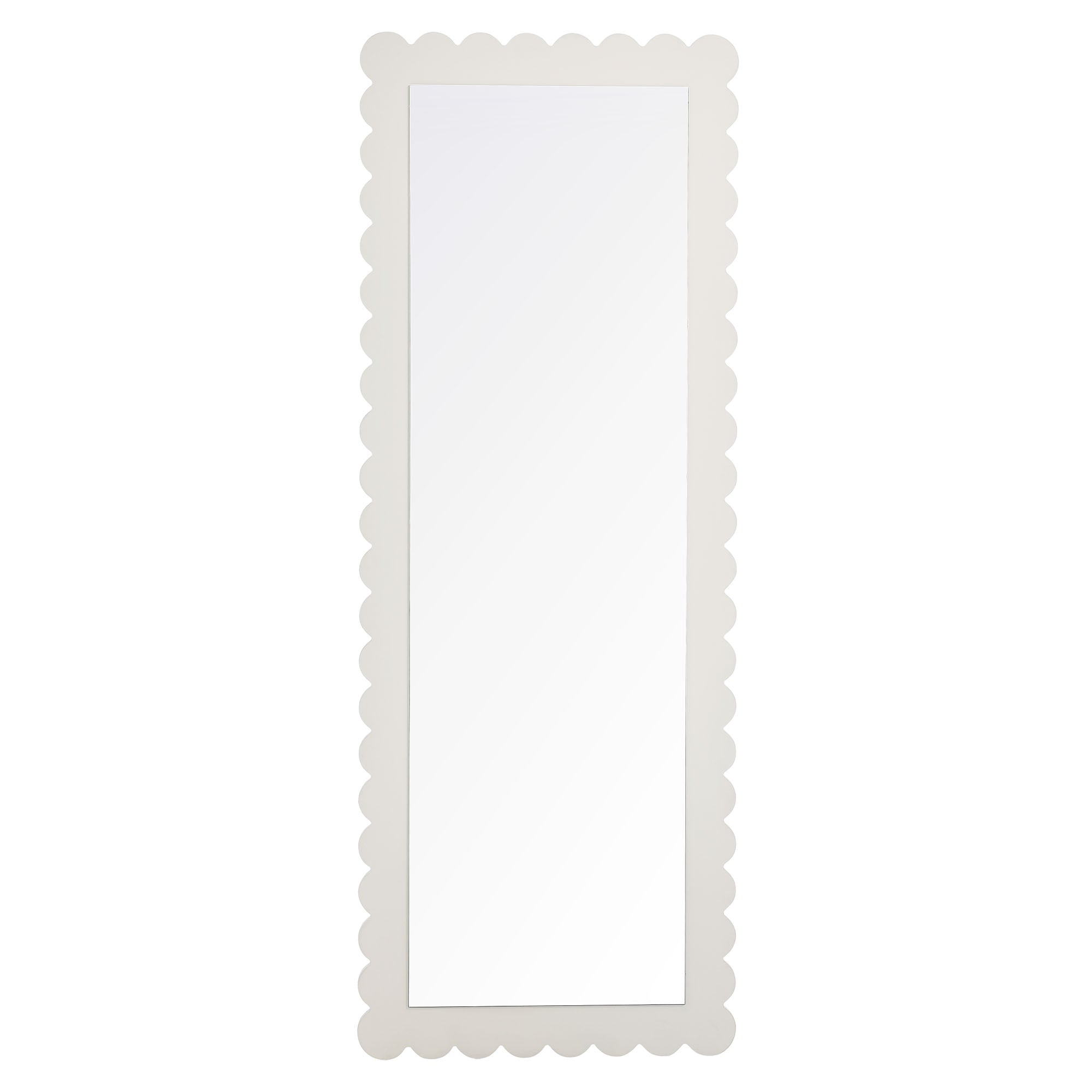Emmeline Scalloped Rectangle Floor Mirror by Modway