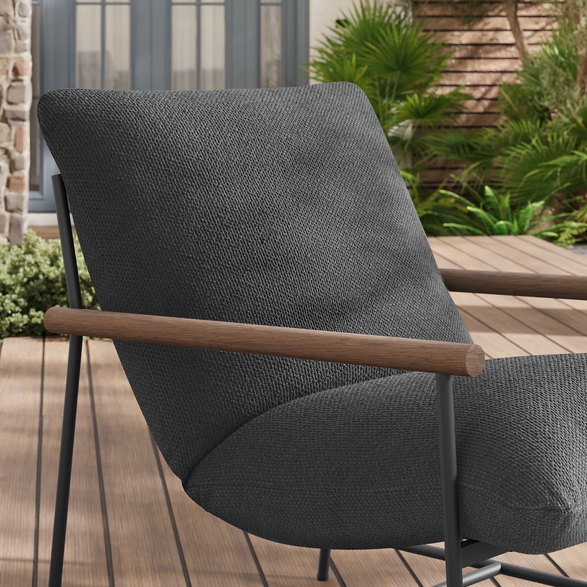 Raya Outdoor Patio Boucle Sling Lounge Chair by Modway