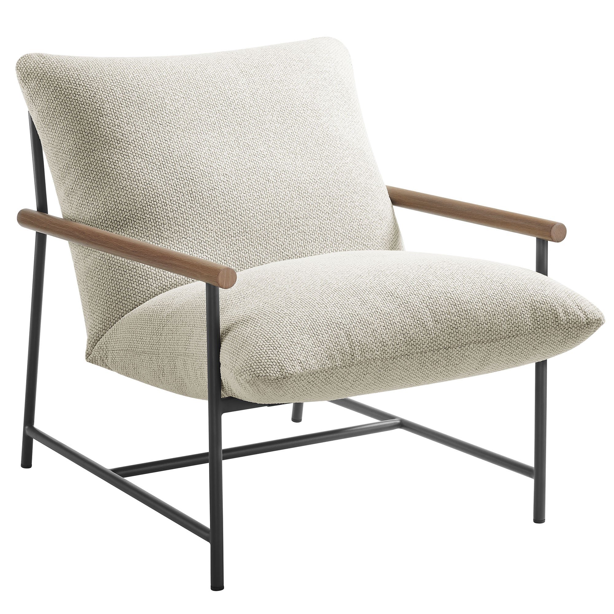 Raya Outdoor Patio Boucle Lounge Chair and Ottoman by Modway