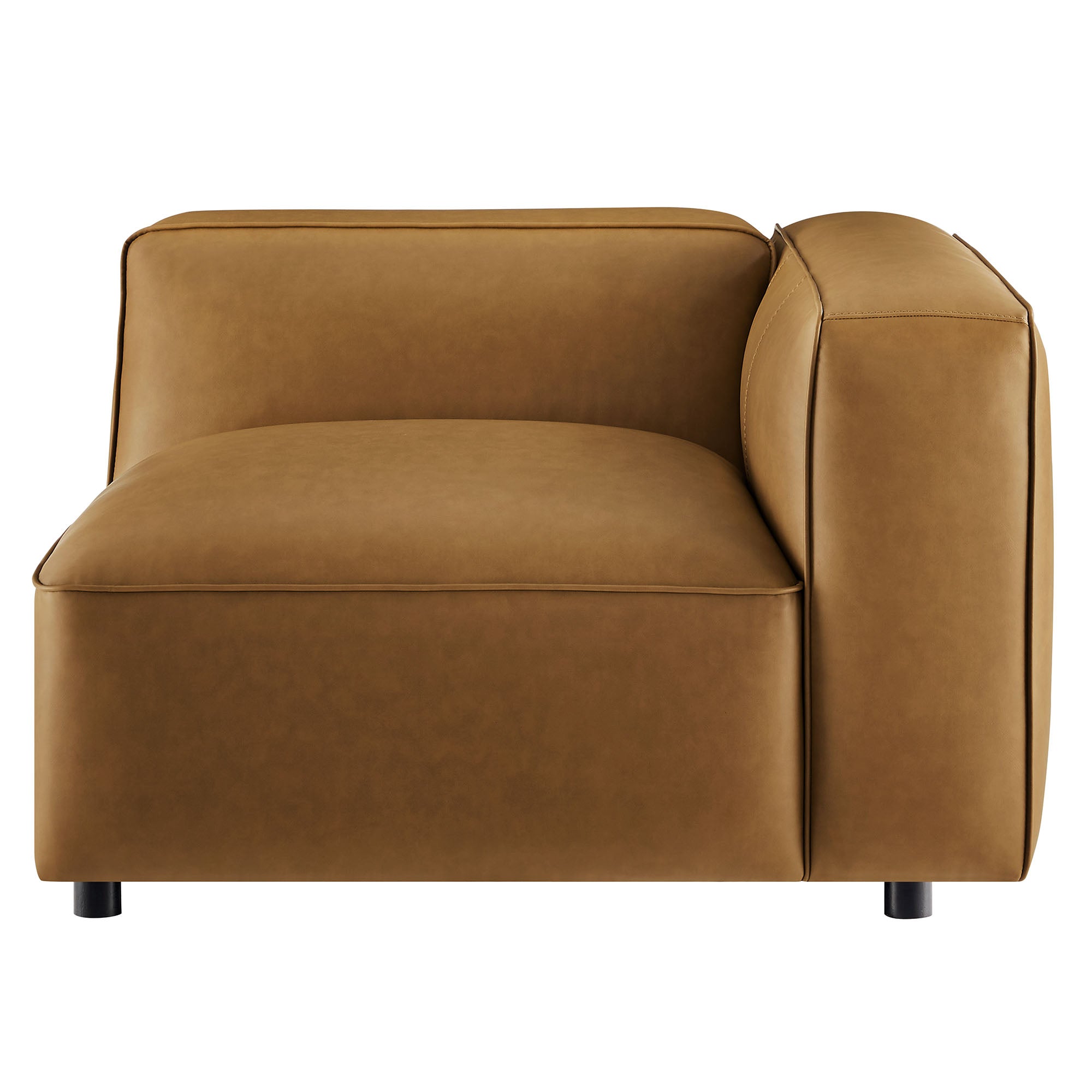 Auren Upholstered Vegan Leather Modular Right Armchair by Modway