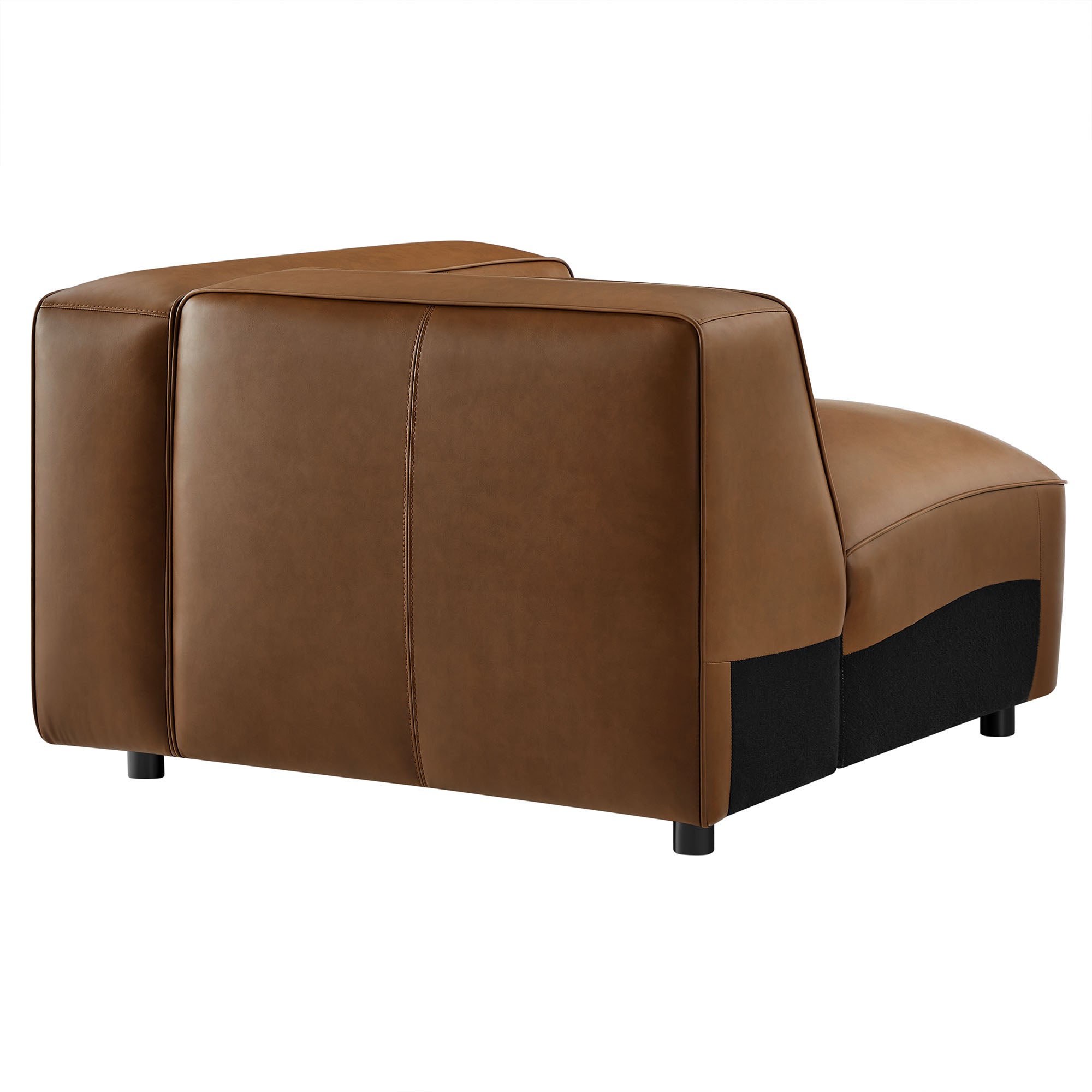 Auren Upholstered Vegan Leather Modular Right Armchair by Modway