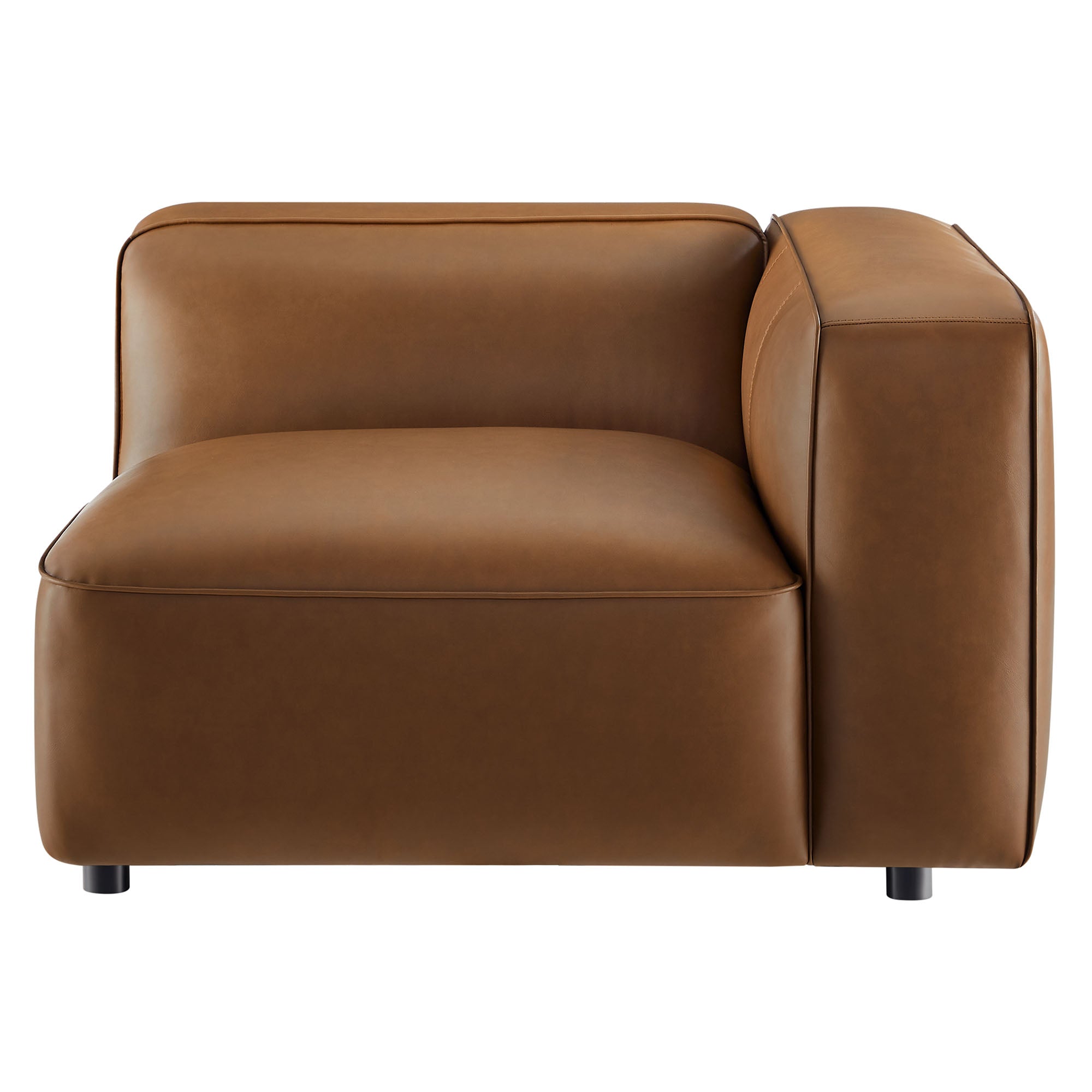 Auren Upholstered Vegan Leather Modular Right Armchair by Modway