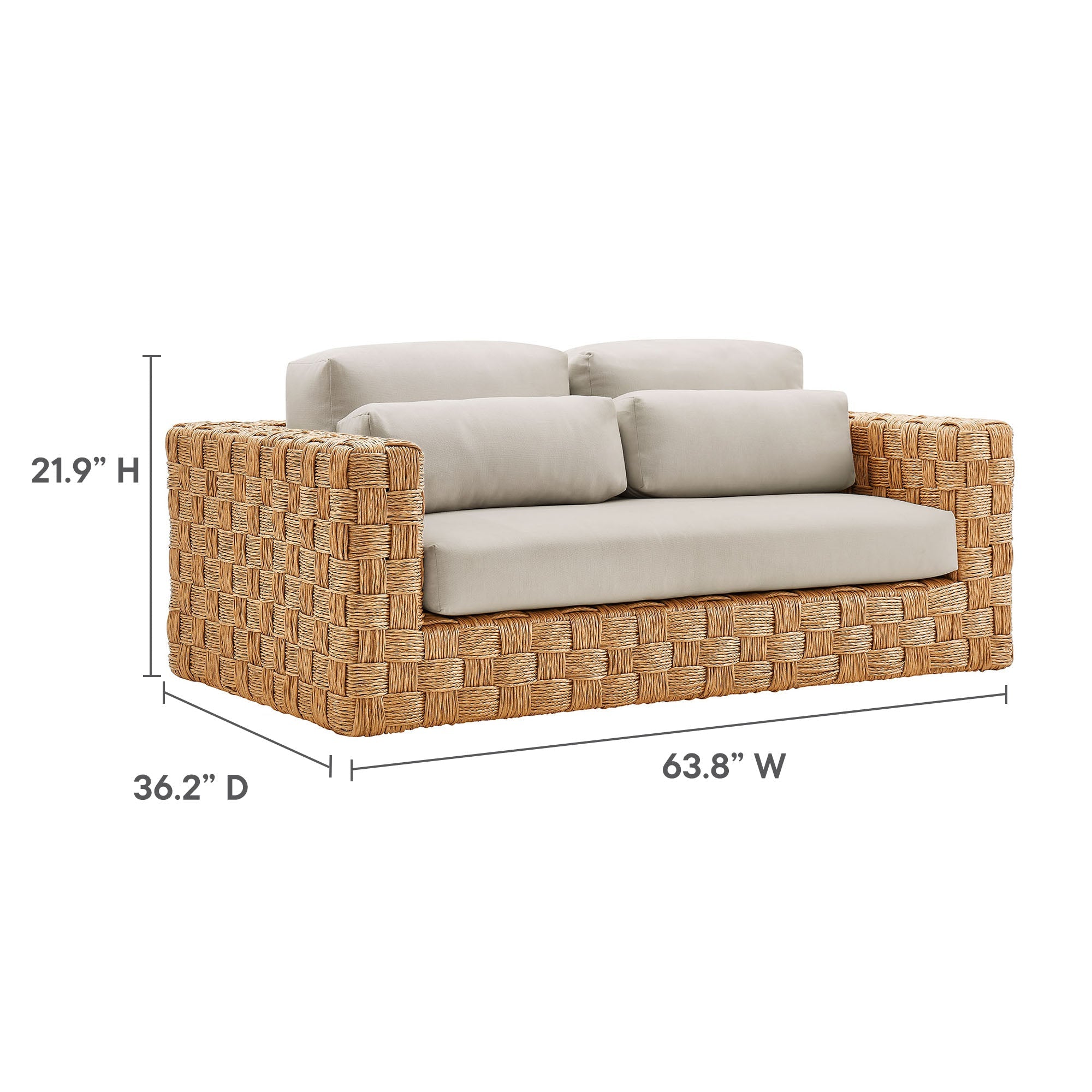 Thames 4-Piece Outdoor Patio Wicker Rattan Furniture Set