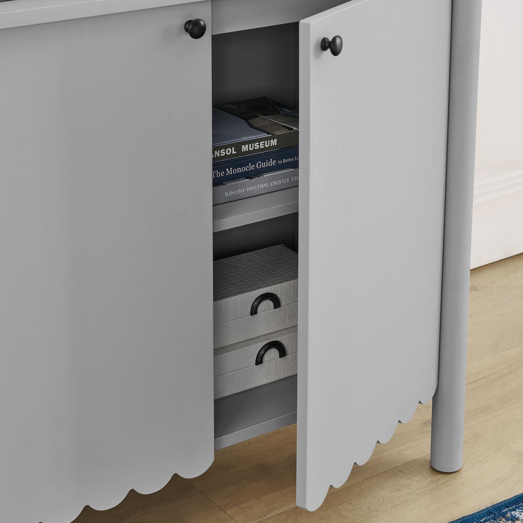 Emmeline 35" 2-Door Scalloped Sideboard Cabinet by Modway