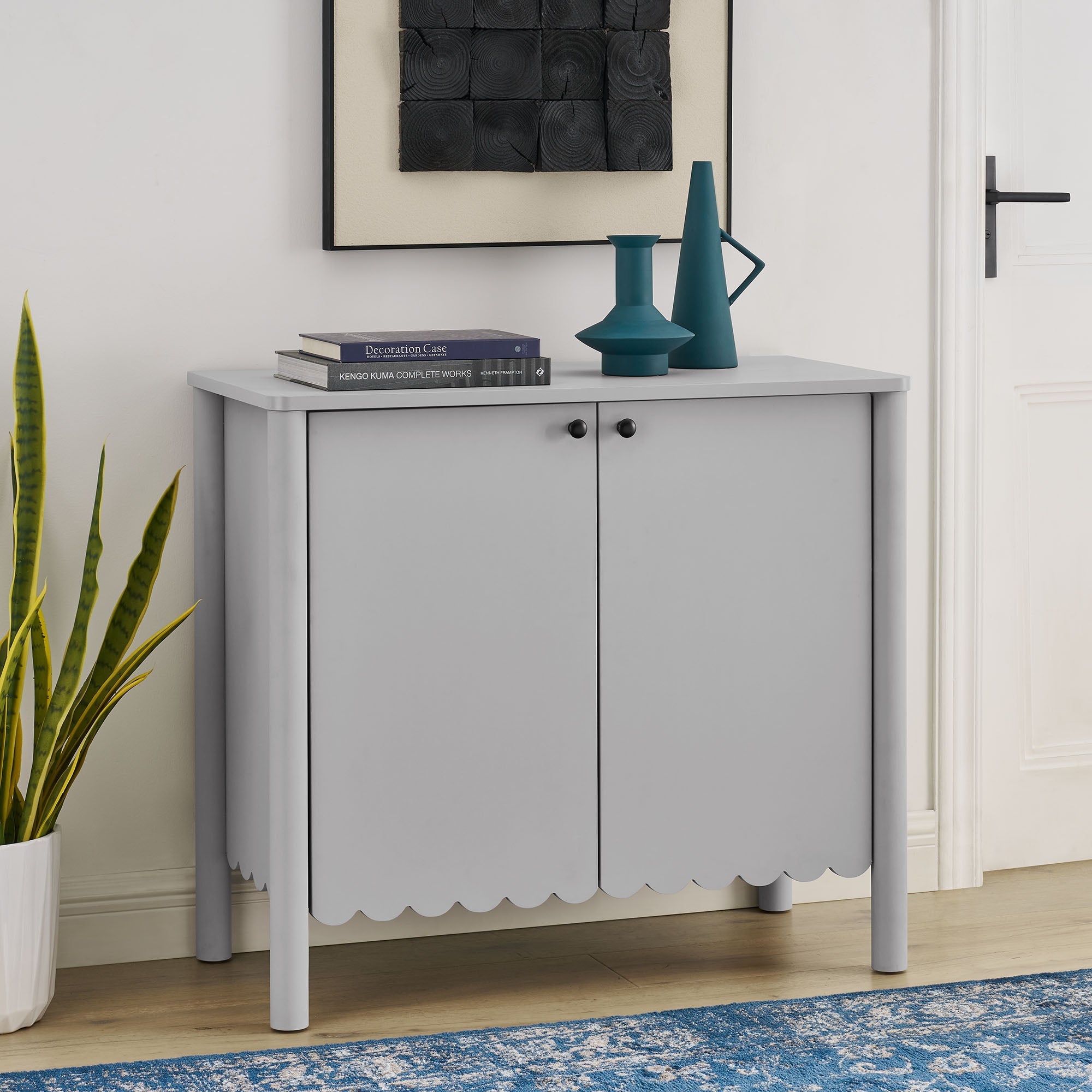 Emmeline 35" 2-Door Scalloped Sideboard Cabinet by Modway