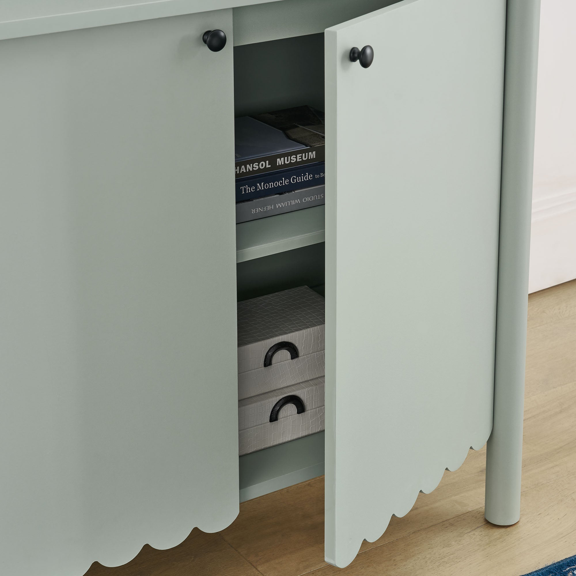 Emmeline 35" 2-Door Scalloped Sideboard Cabinet by Modway