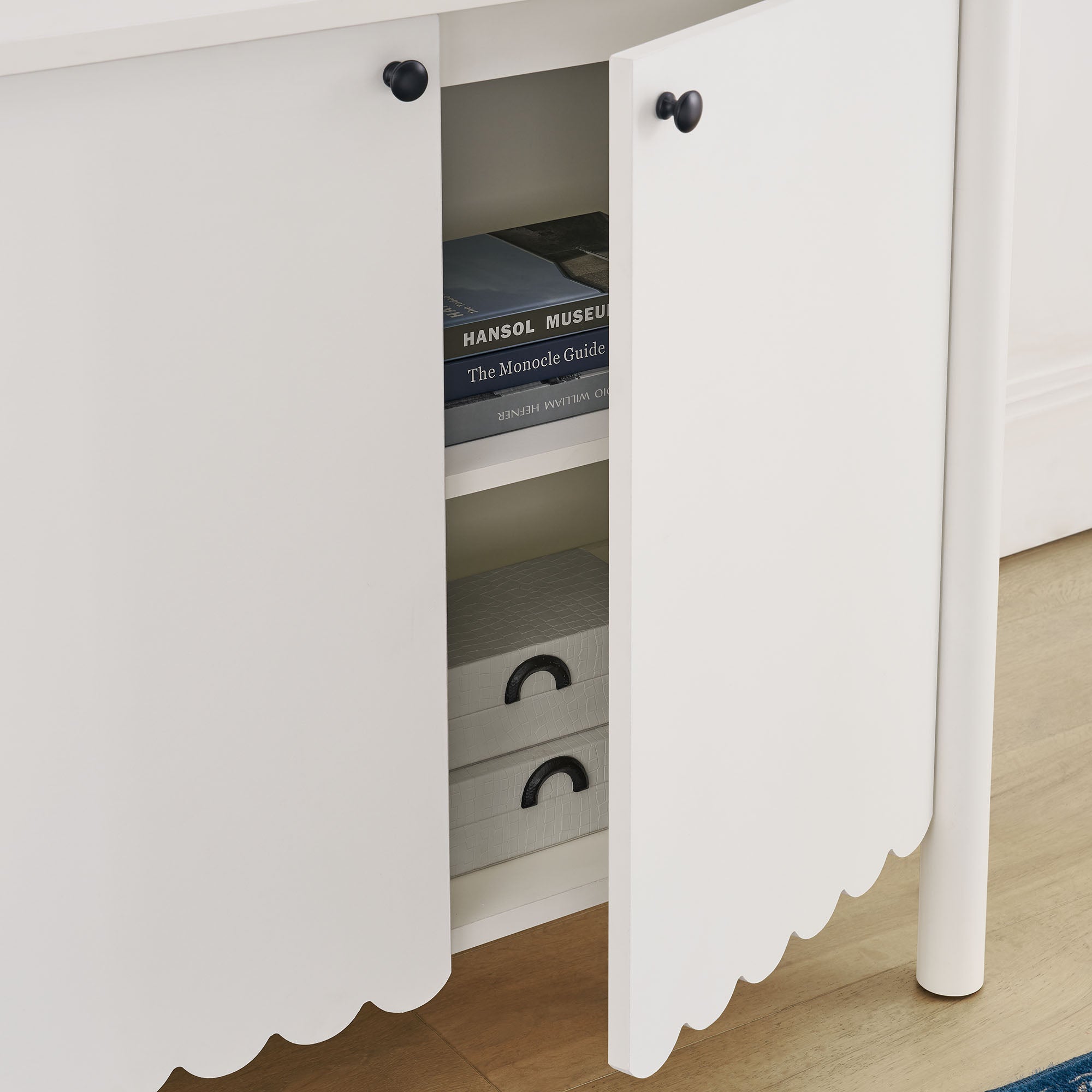 Emmeline 35" 2-Door Scalloped Sideboard Cabinet by Modway