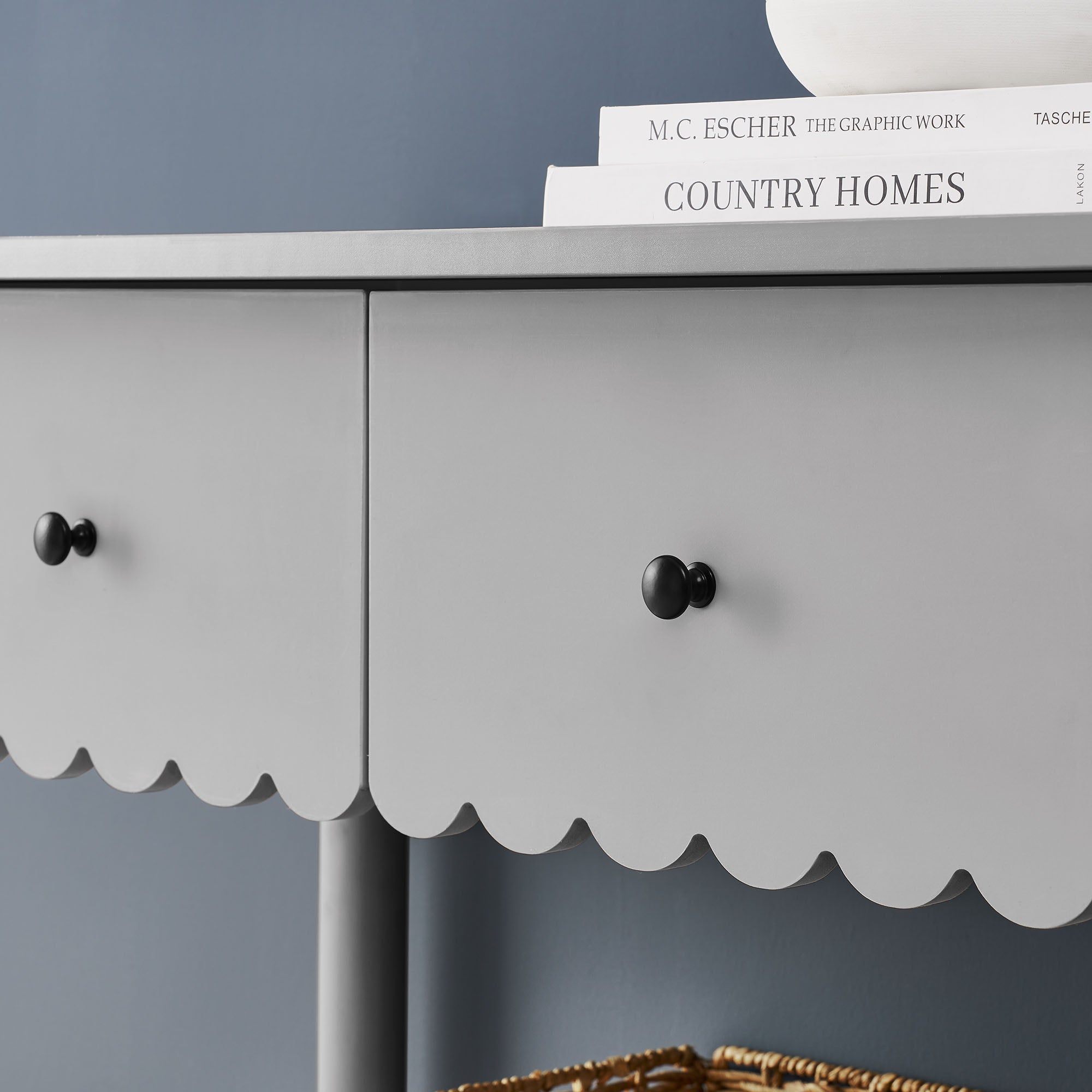 Emmeline 3-Drawer Scalloped Console Table by Modway
