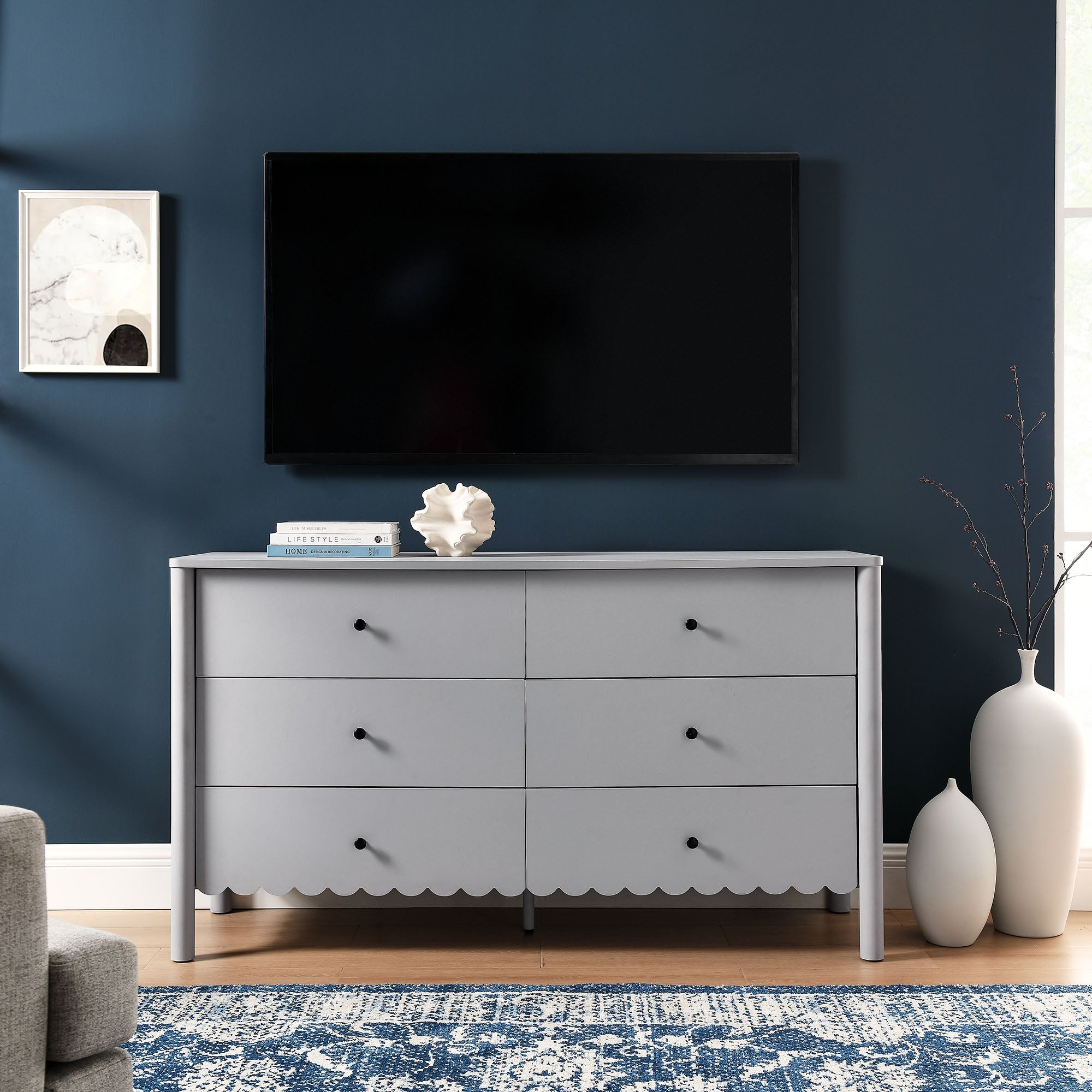 Emmeline Scalloped 6-Drawer Dresser by Modway