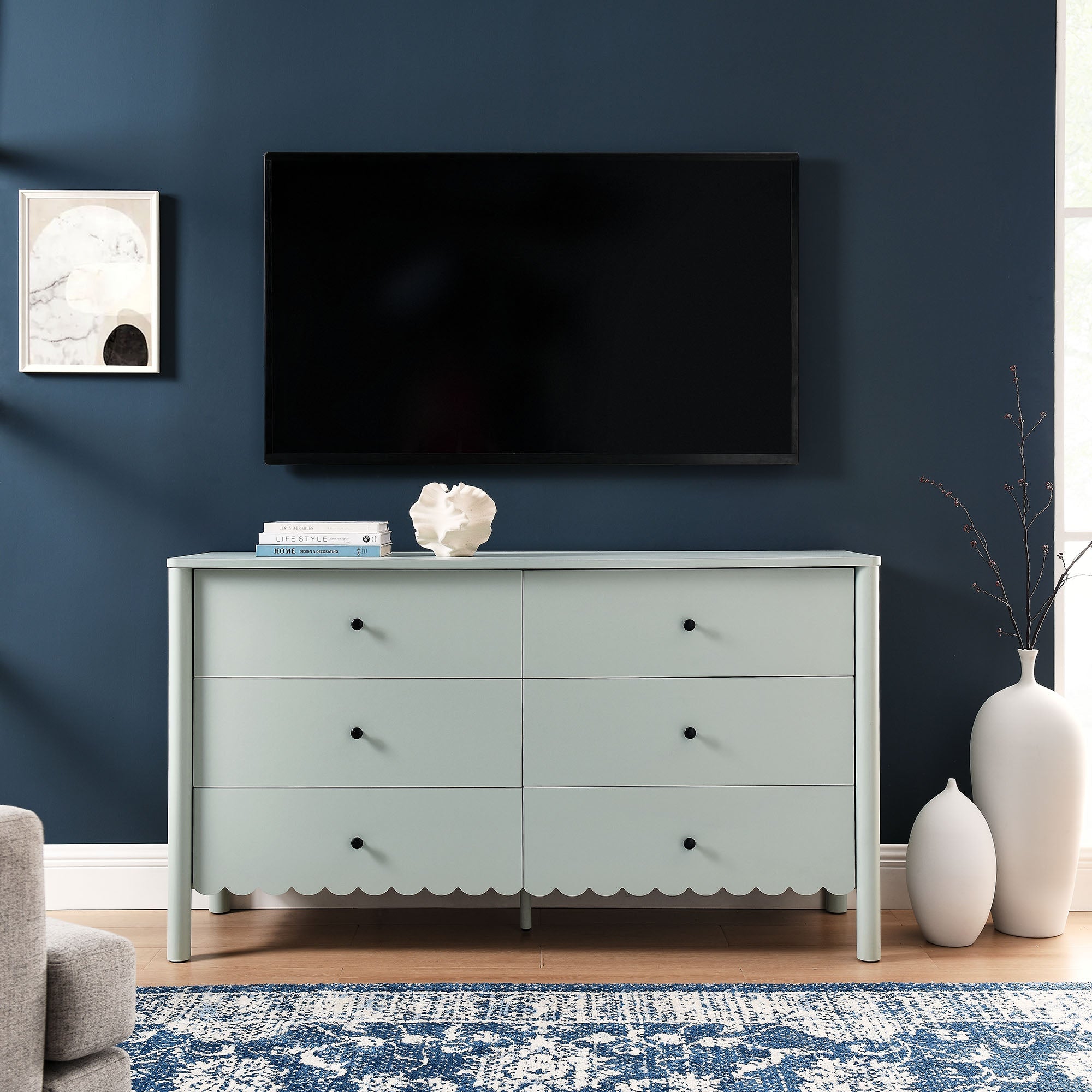 Emmeline Scalloped 6-Drawer Dresser by Modway