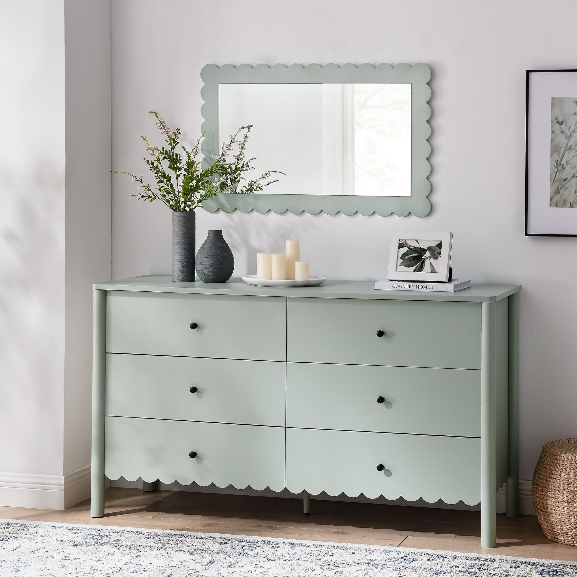 Emmeline Scalloped 6-Drawer Dresser by Modway
