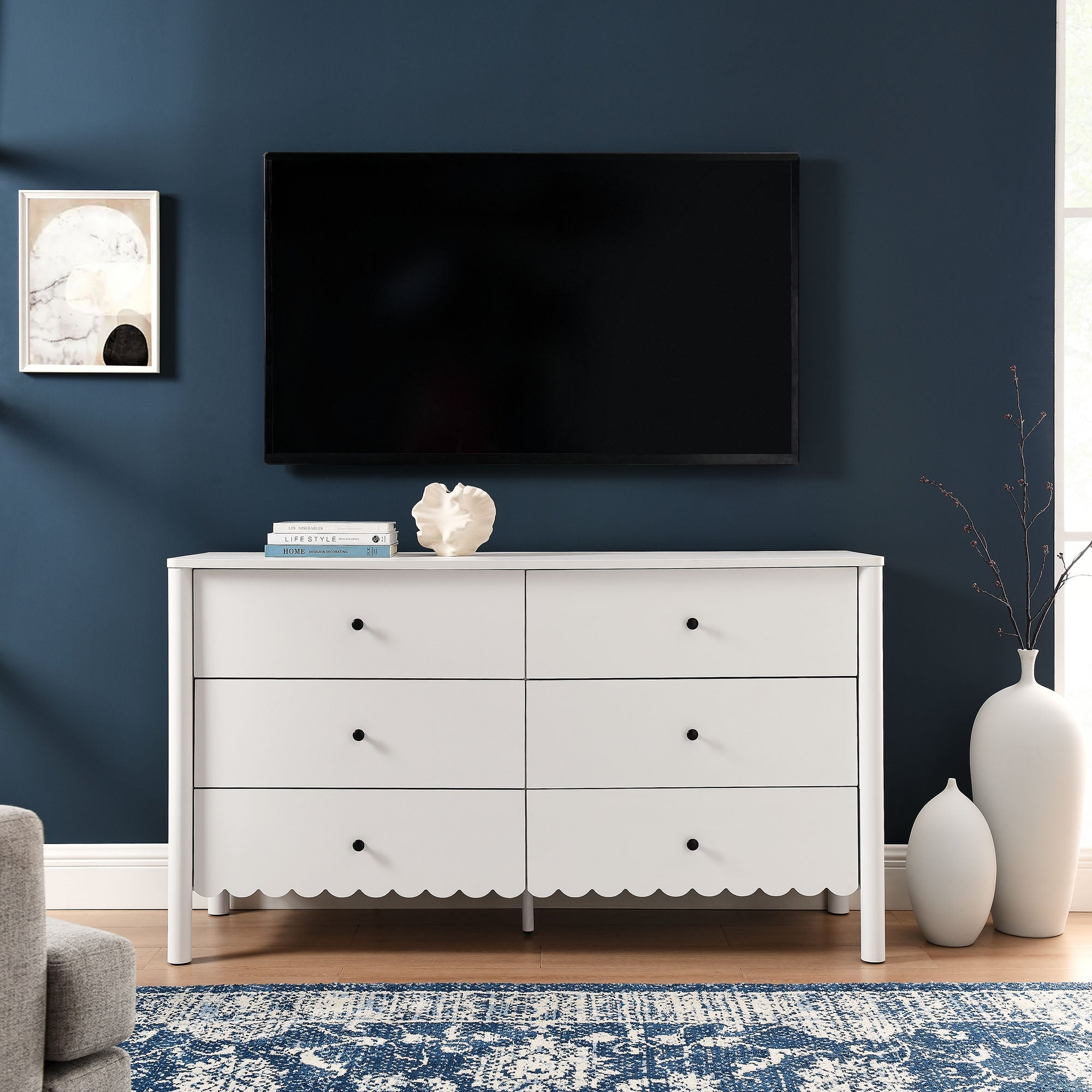 Emmeline Scalloped 6-Drawer Dresser by Modway