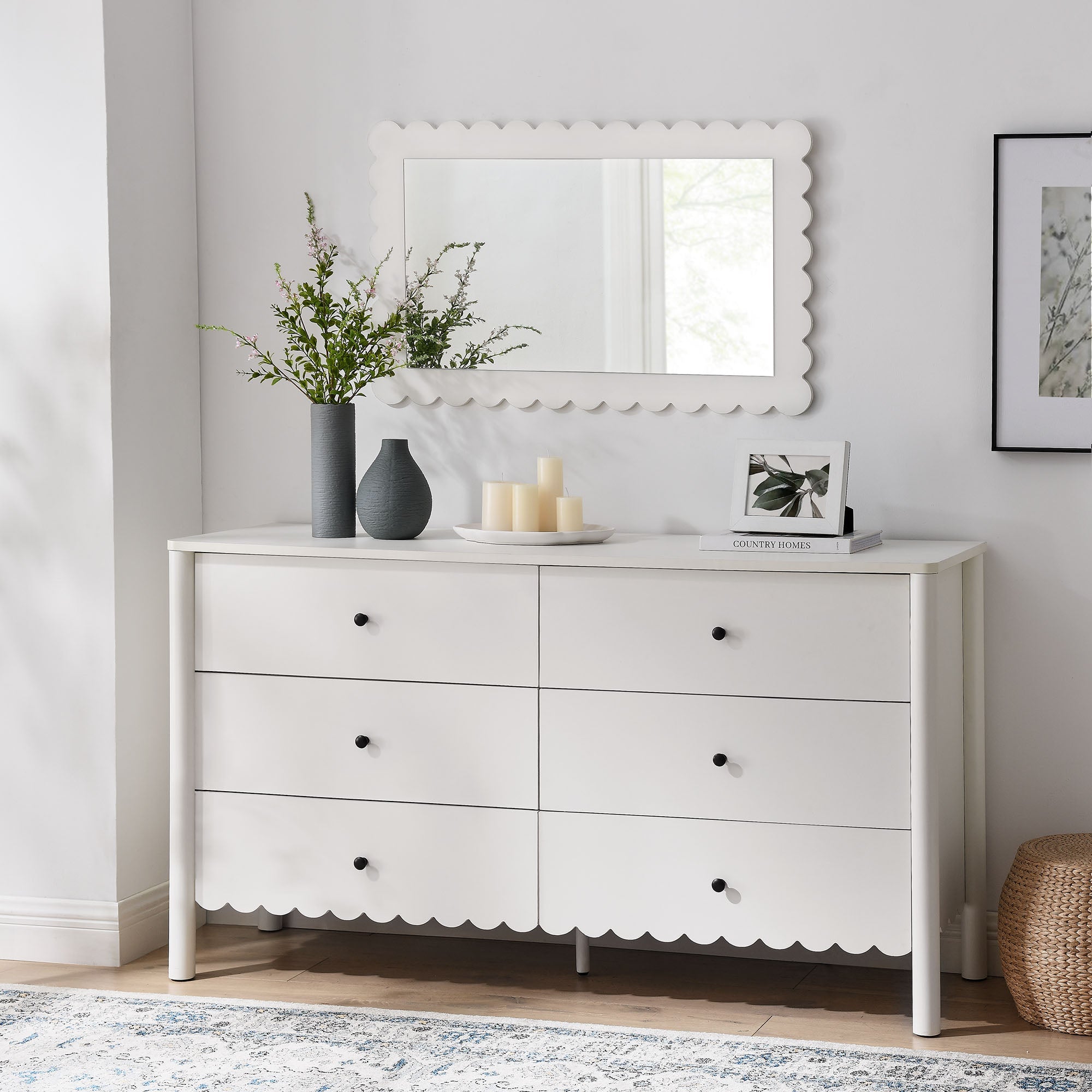 Emmeline Scalloped 6-Drawer Dresser by Modway