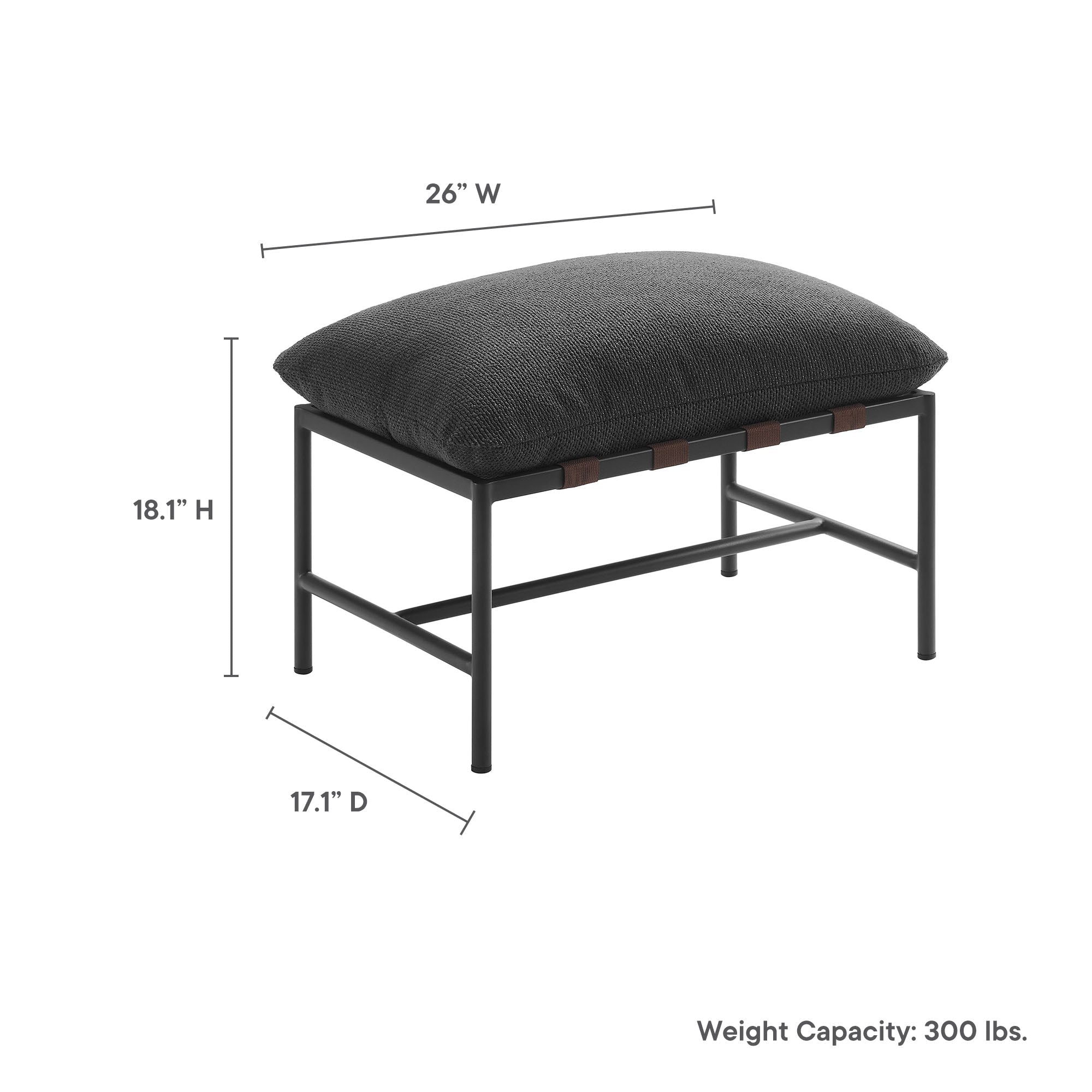 Raya Outdoor Patio Boucle Lounge Chair and Ottoman by Modway