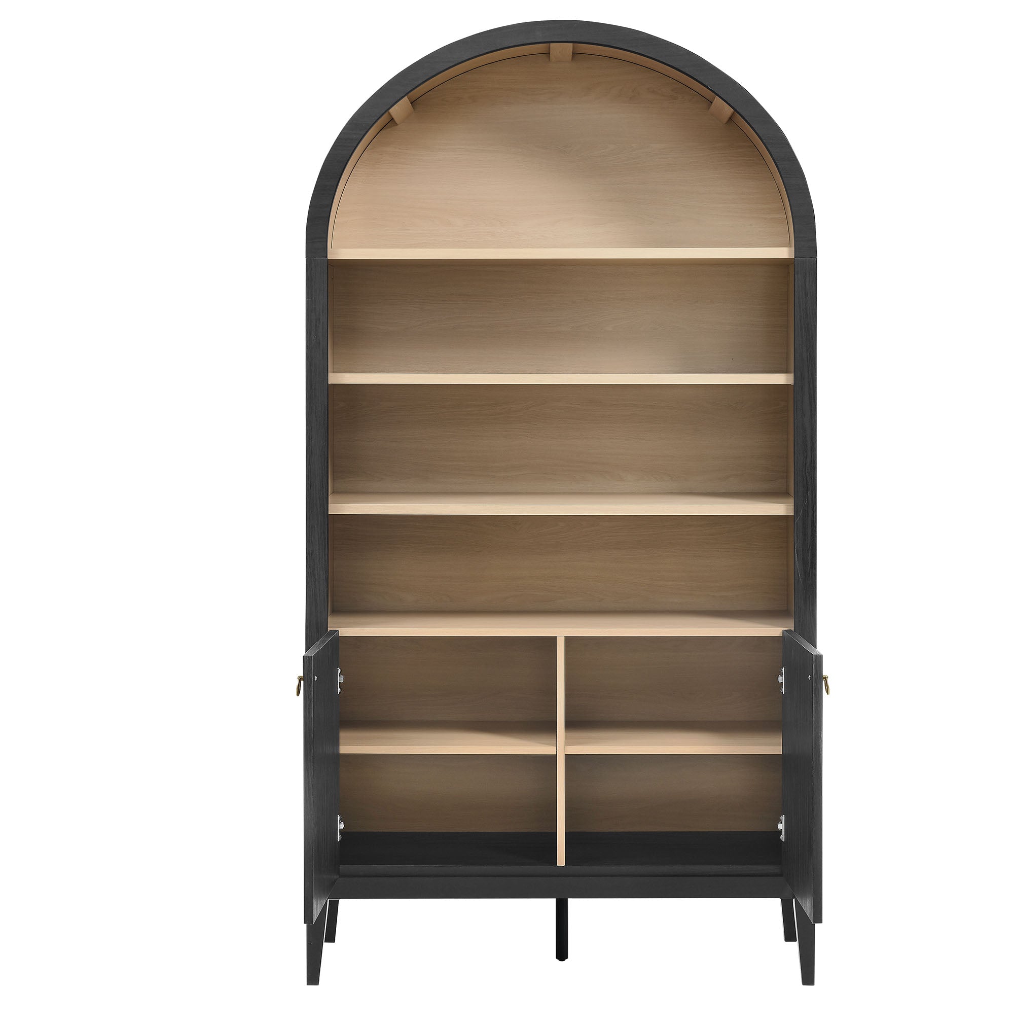 Nolan 74" Tall Arched Storage Display Cabinet Bookshelf by Modway