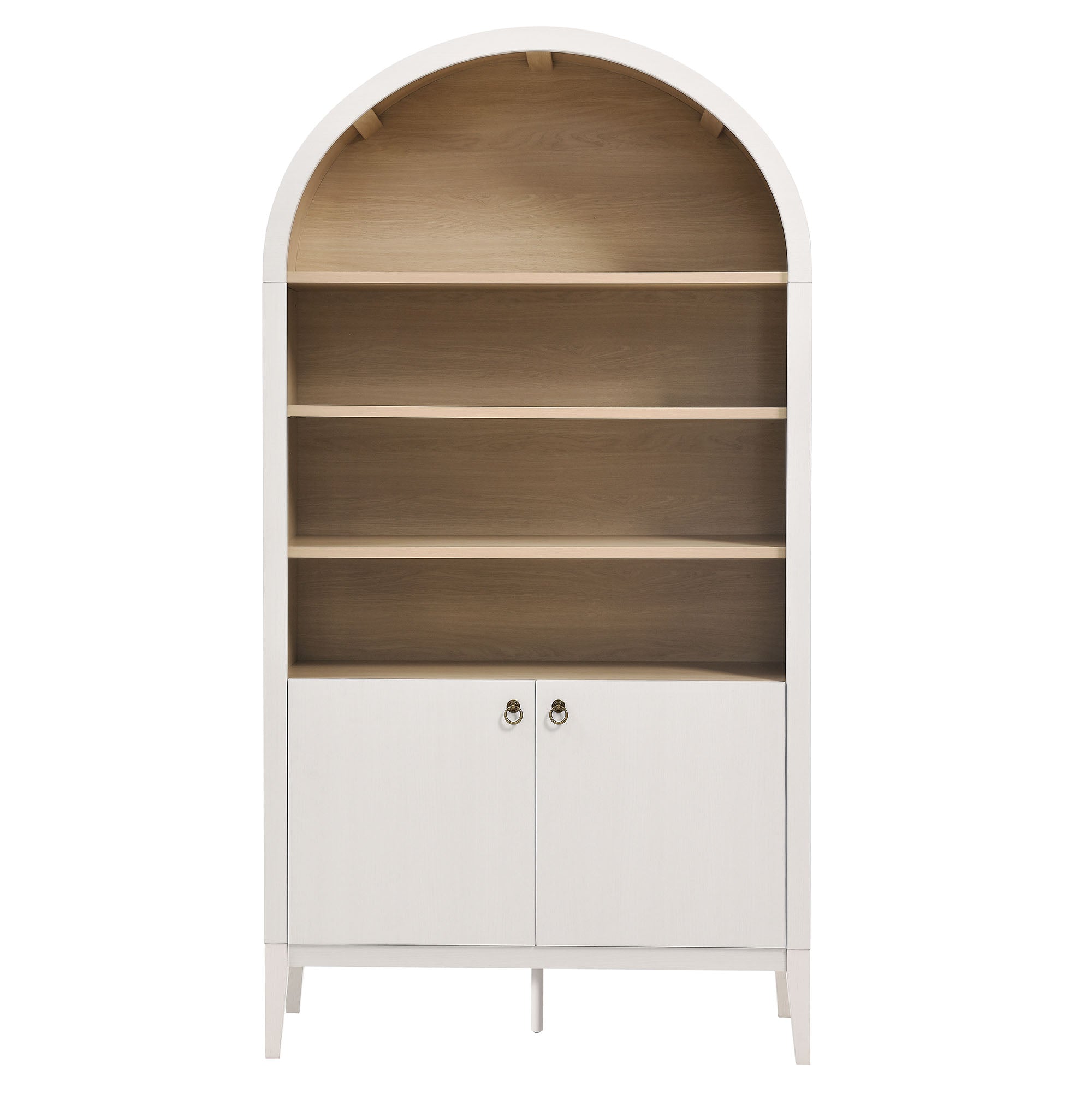 Nolan 74" Tall Arched Storage Display Cabinet Bookshelf by Modway