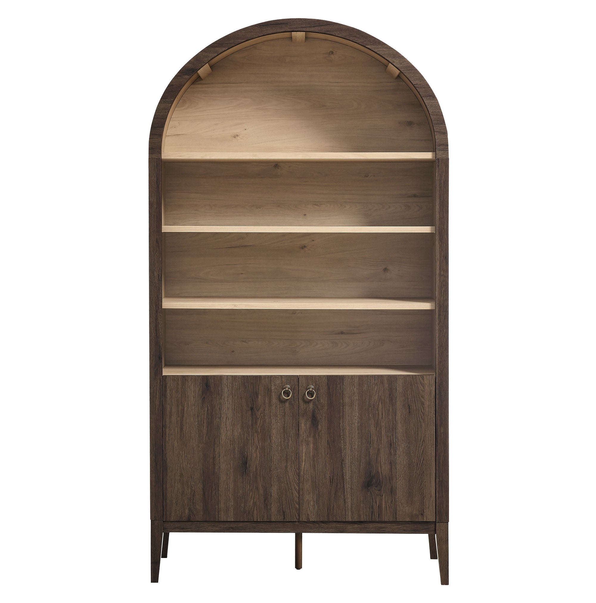 Nolan 74" Tall Arched Storage Display Cabinet Bookshelf by Modway