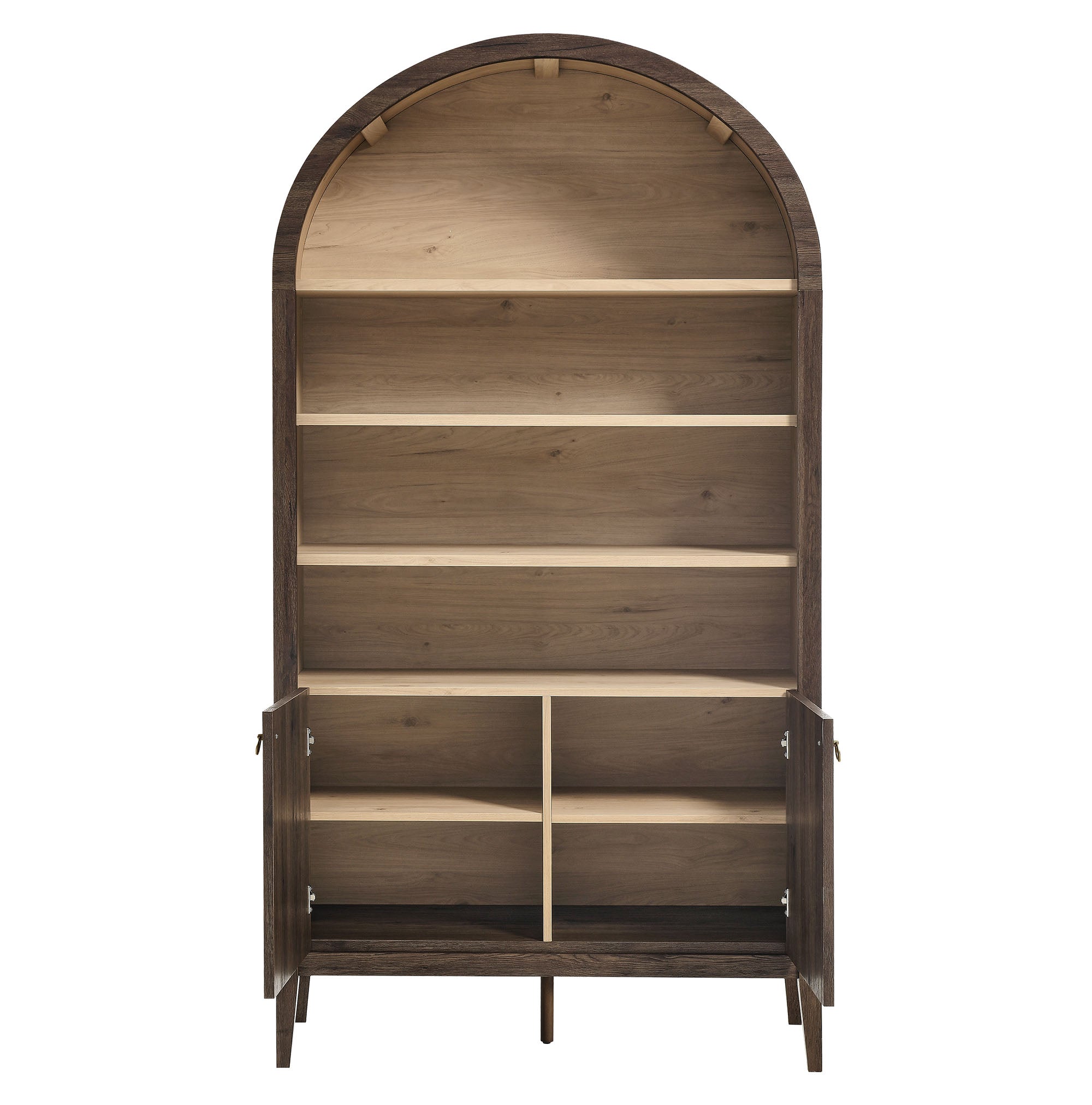 Nolan 74" Tall Arched Storage Display Cabinet Bookshelf by Modway