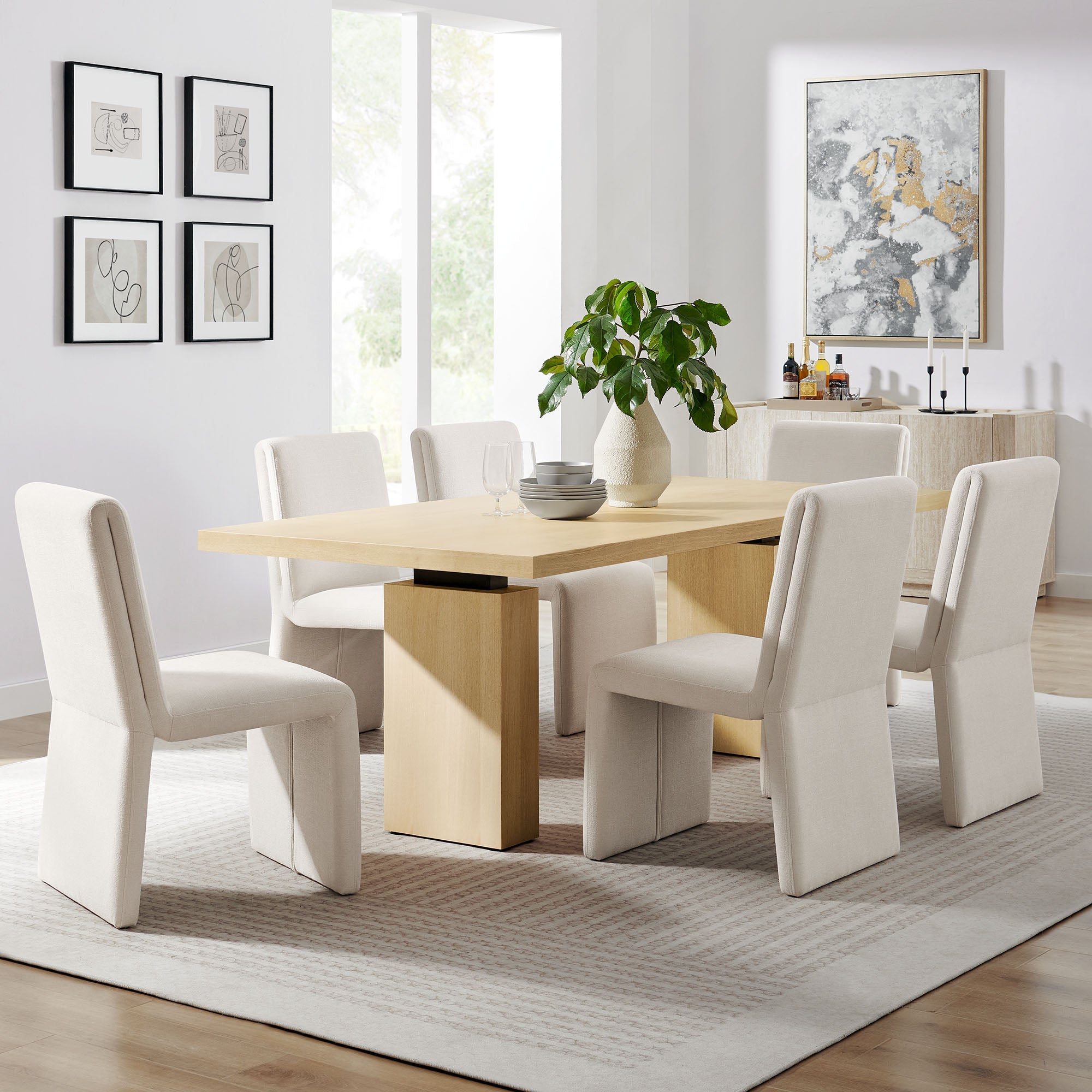 Piston 82" Rectangular Wood Dining Table by Modway