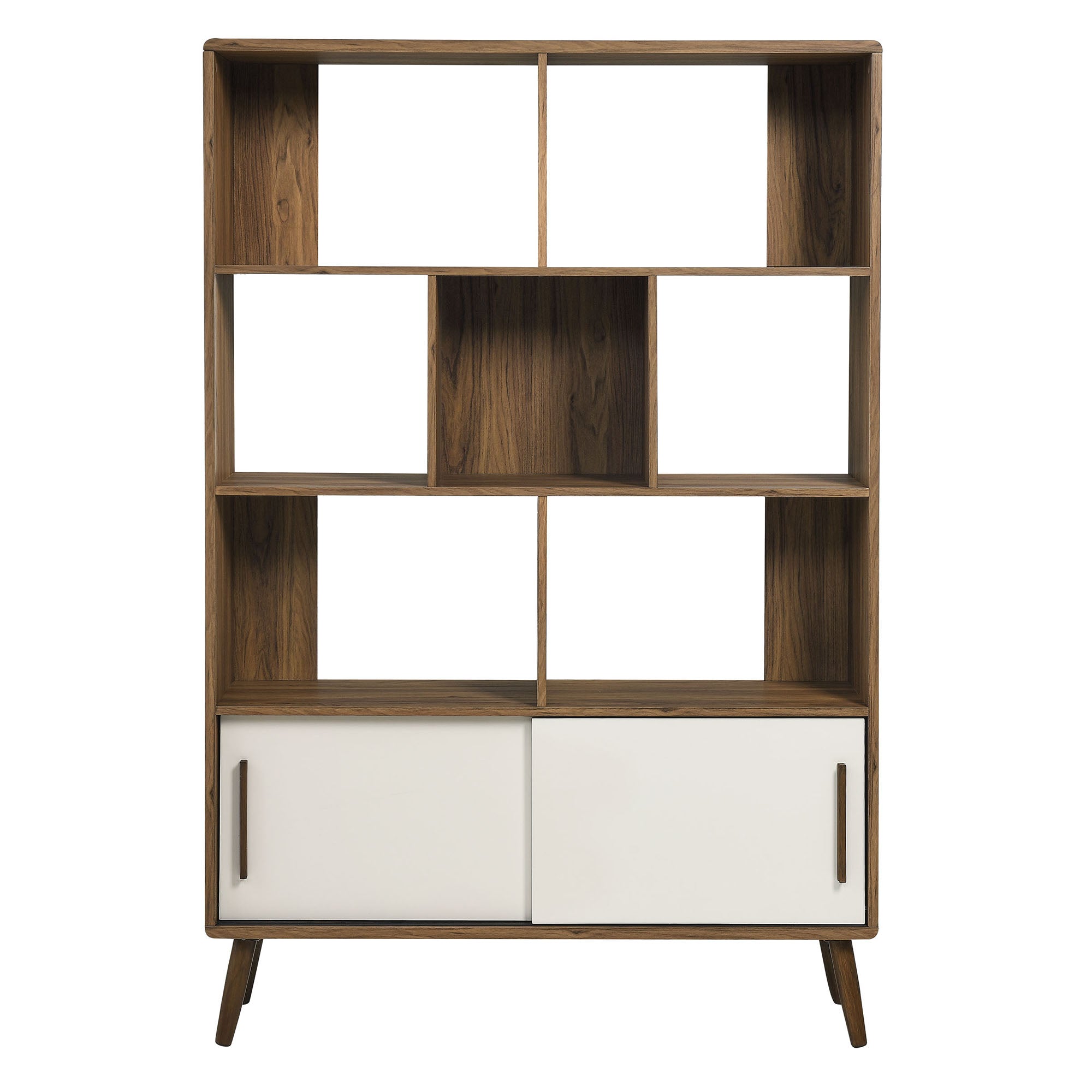 Transmit 45" Bookcase with Sliding Doors by Modway