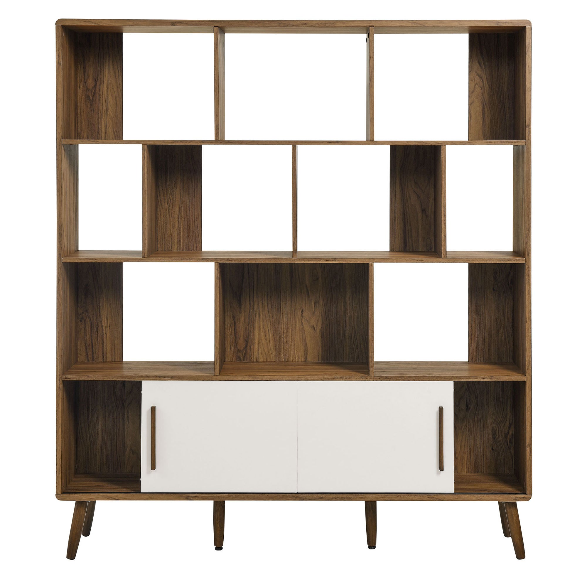 Transmit 59" Bookcase with Sliding Doors by Modway