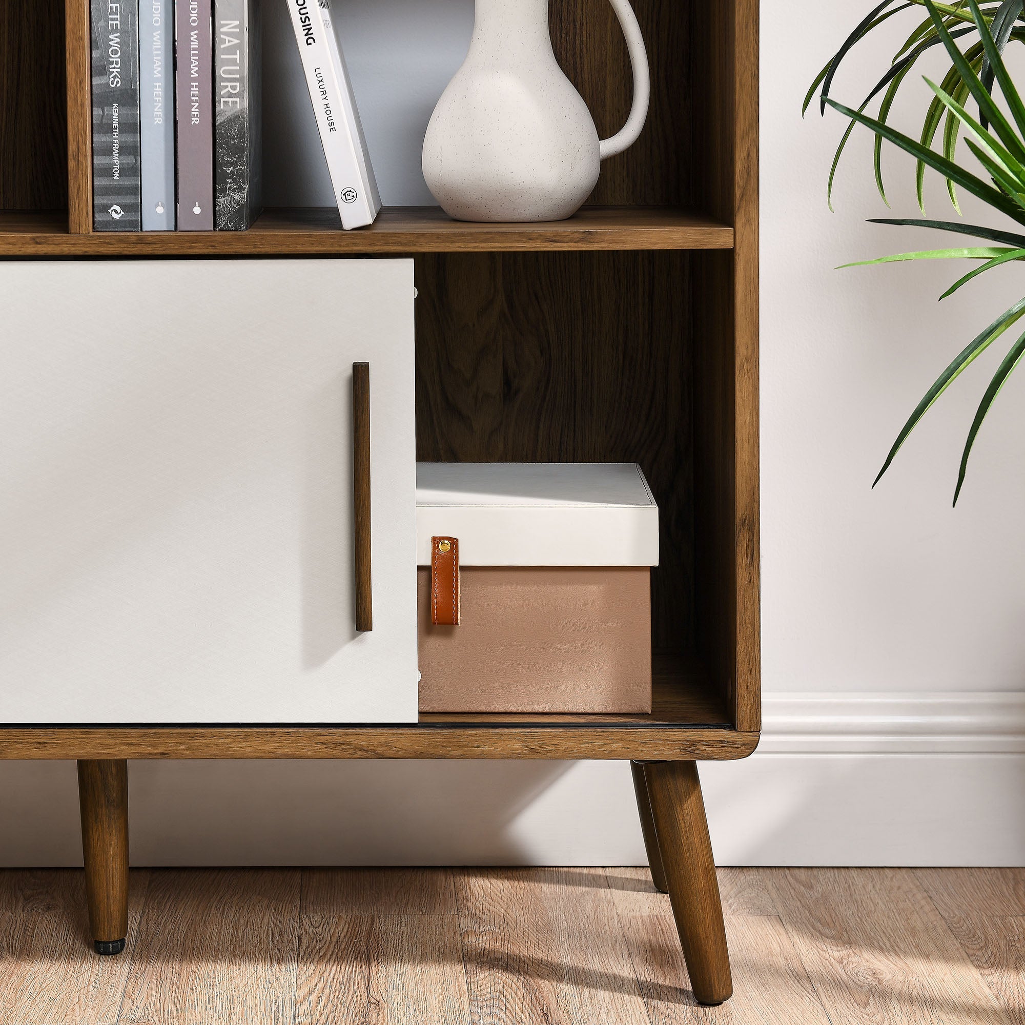 Transmit 59" Bookcase with Sliding Doors by Modway