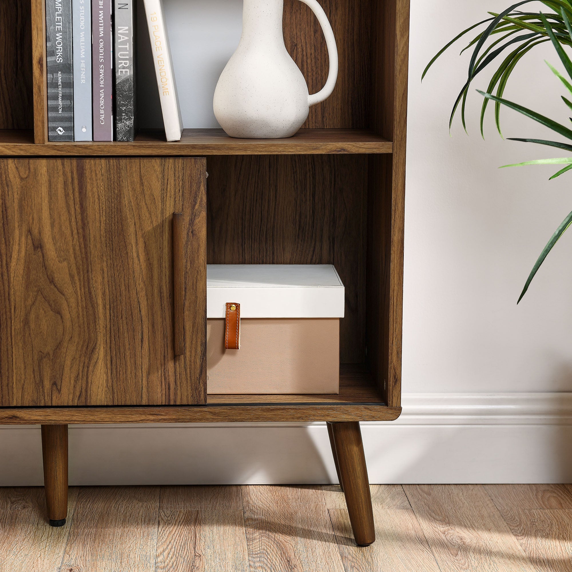 Transmit 59" Bookcase with Sliding Doors by Modway