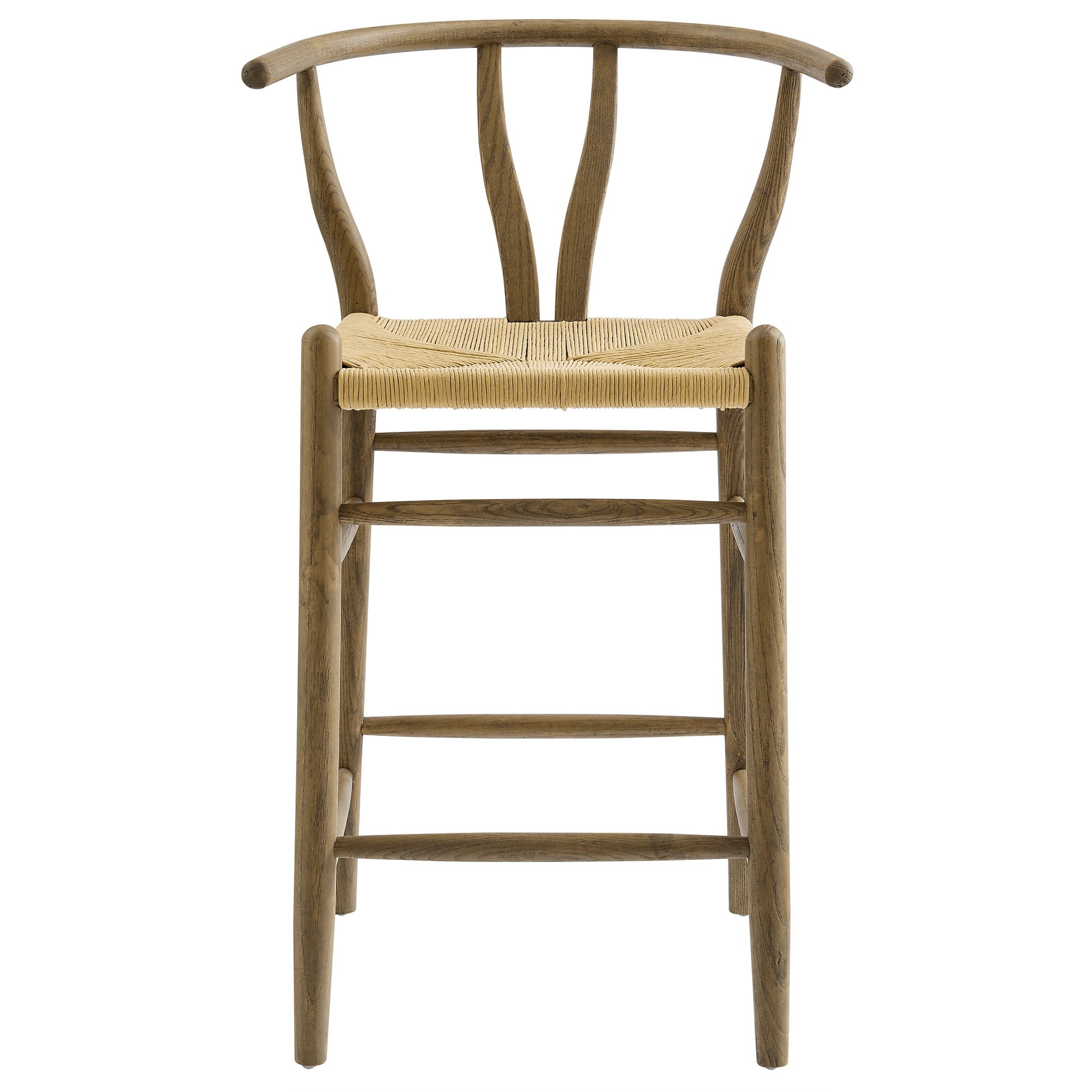 Amish Weathered Gray Teak Wood Counter Stool by Modway