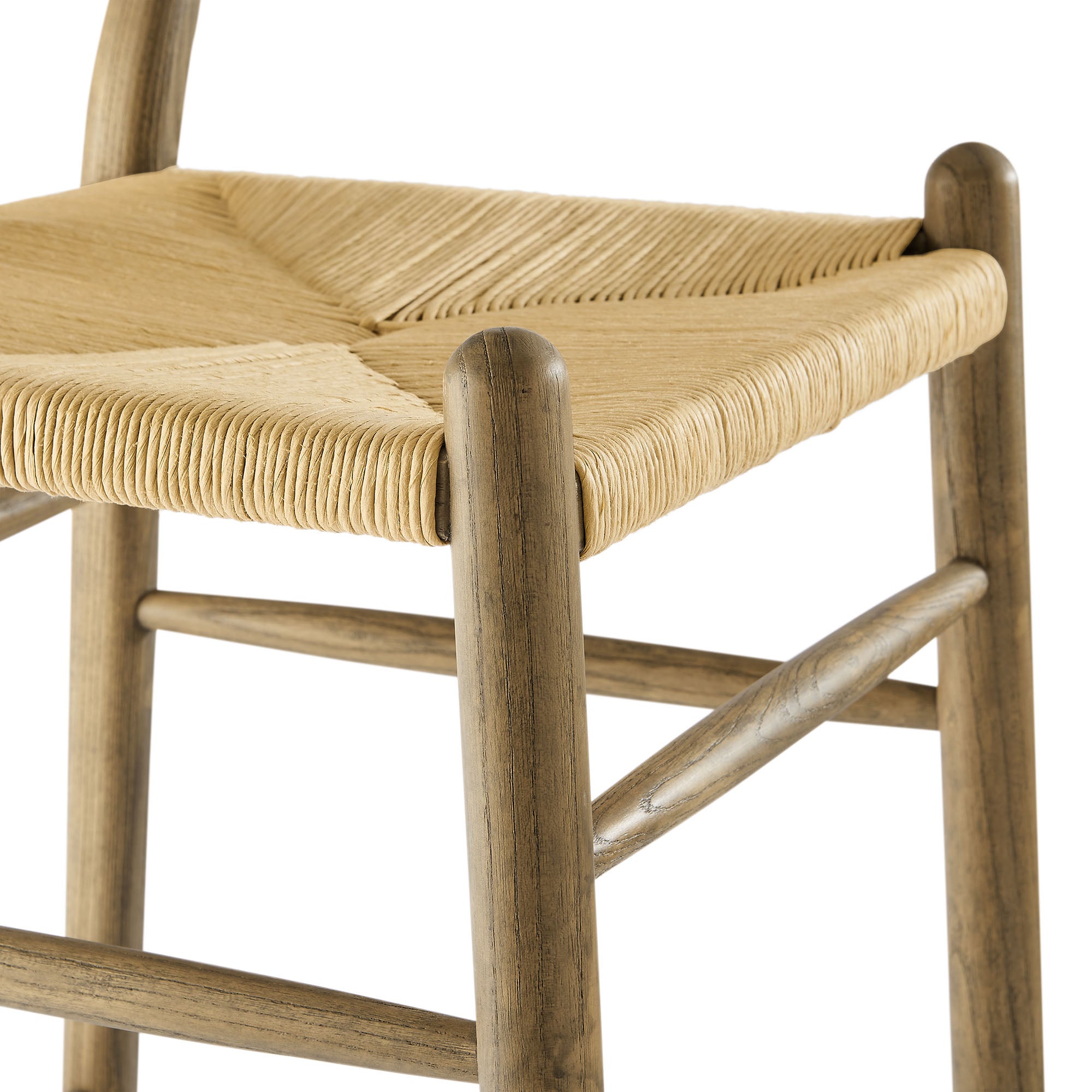 Amish Weathered Gray Teak Wood Counter Stool by Modway