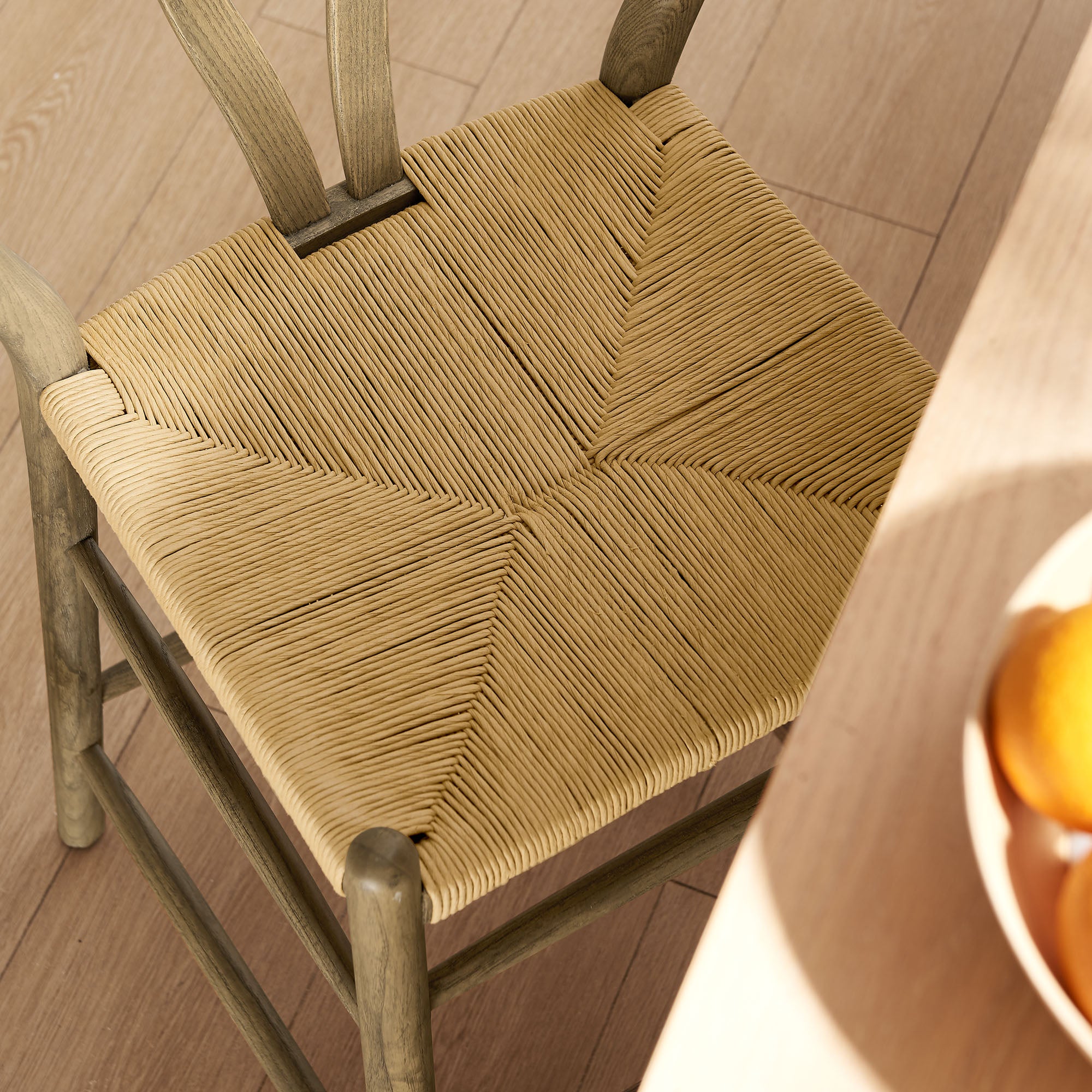 Amish Weathered Gray Teak Wood Counter Stool by Modway