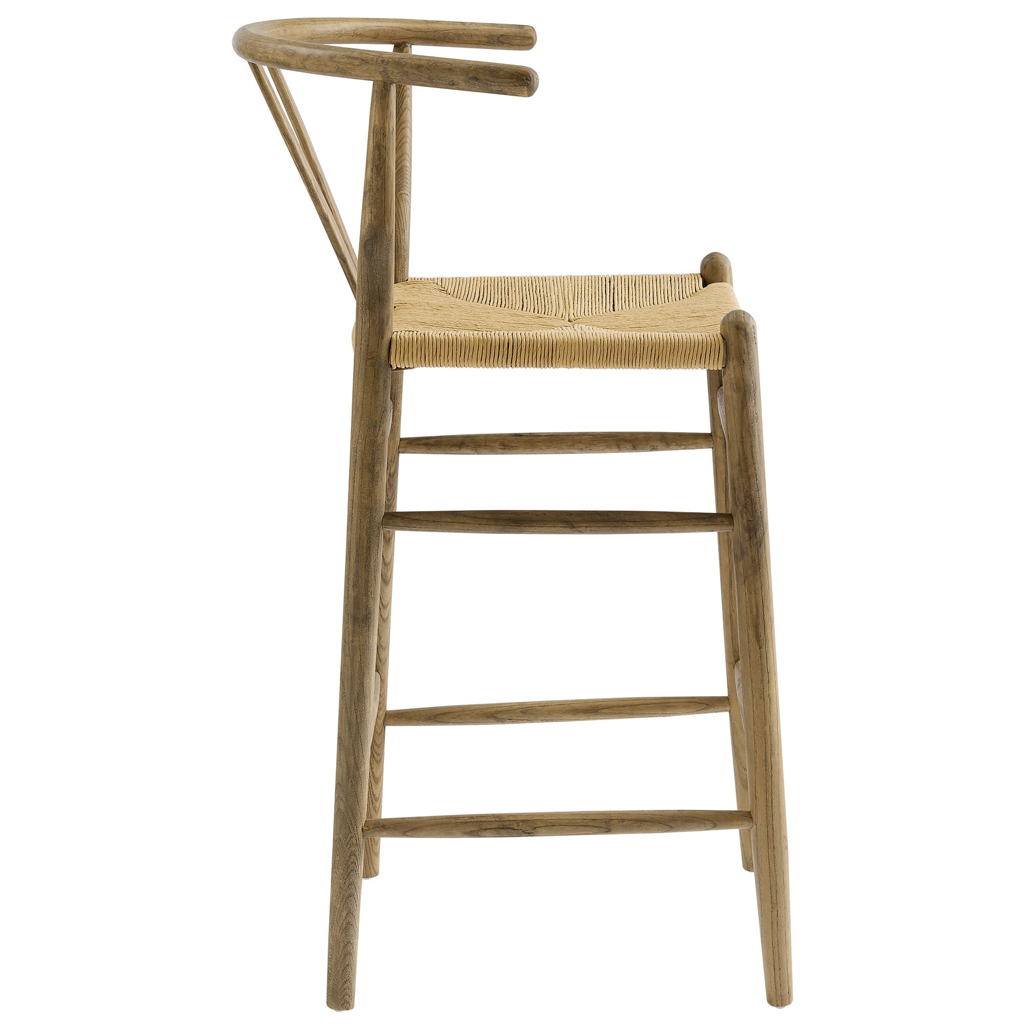 Amish Weathered Gray Teak Wood Bar Stool by Modway