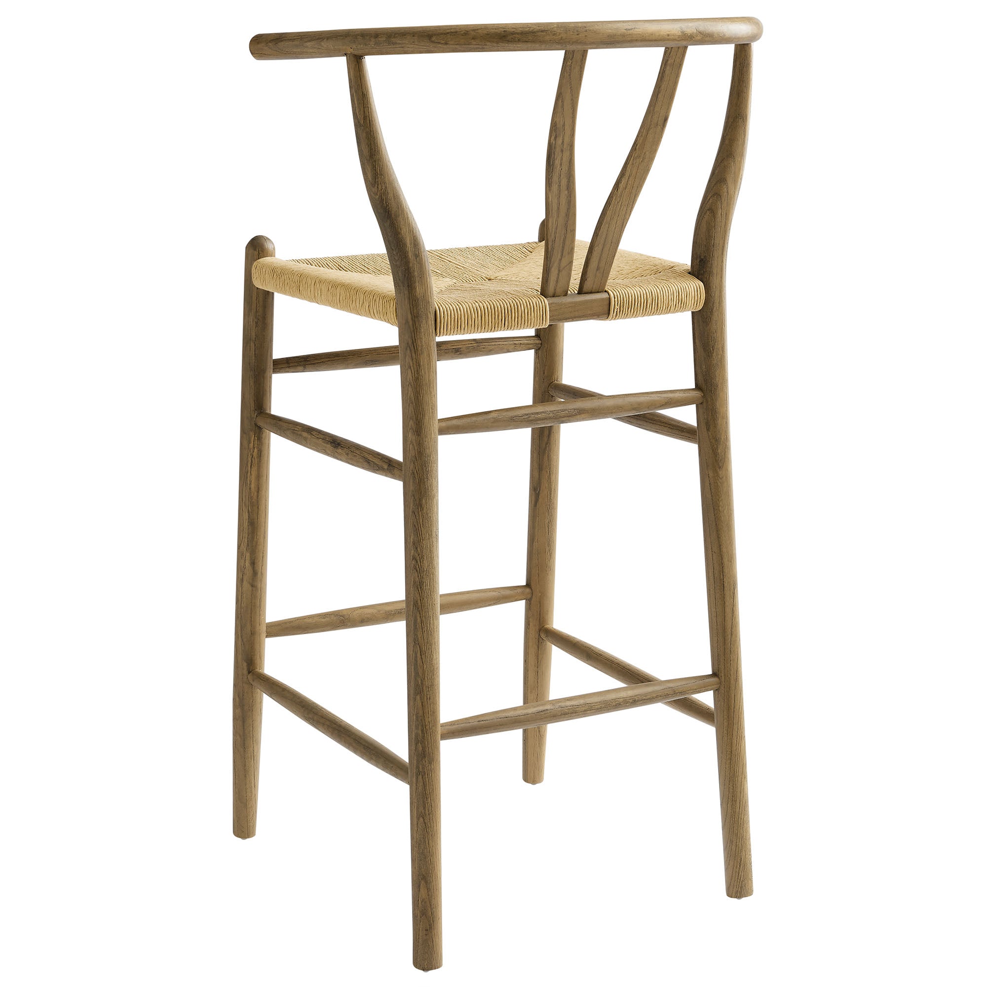 Amish Weathered Gray Teak Wood Bar Stool by Modway