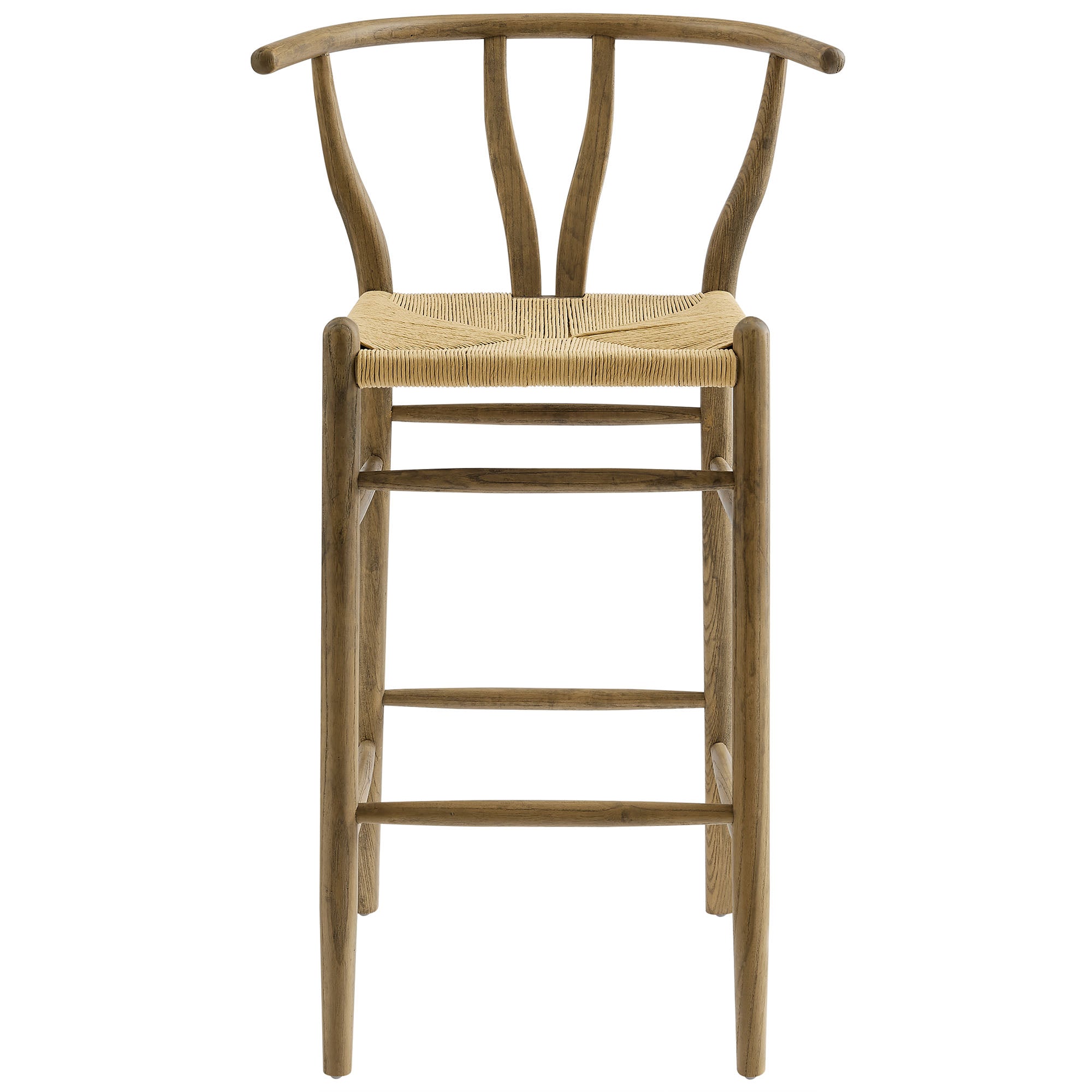 Amish Weathered Gray Teak Wood Bar Stool by Modway