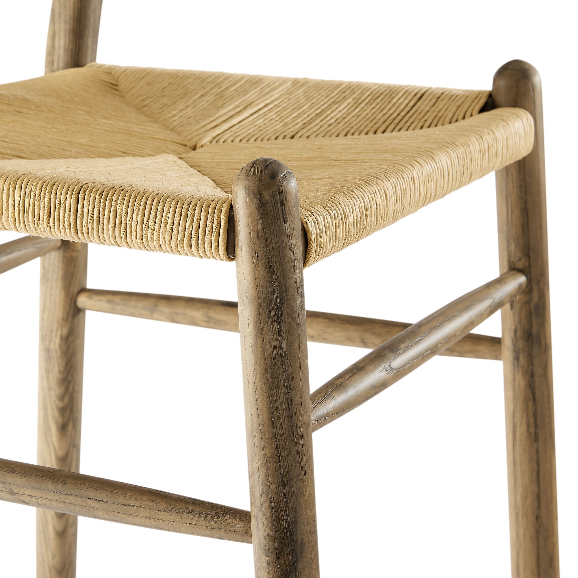 Amish Weathered Gray Teak Wood Bar Stool by Modway
