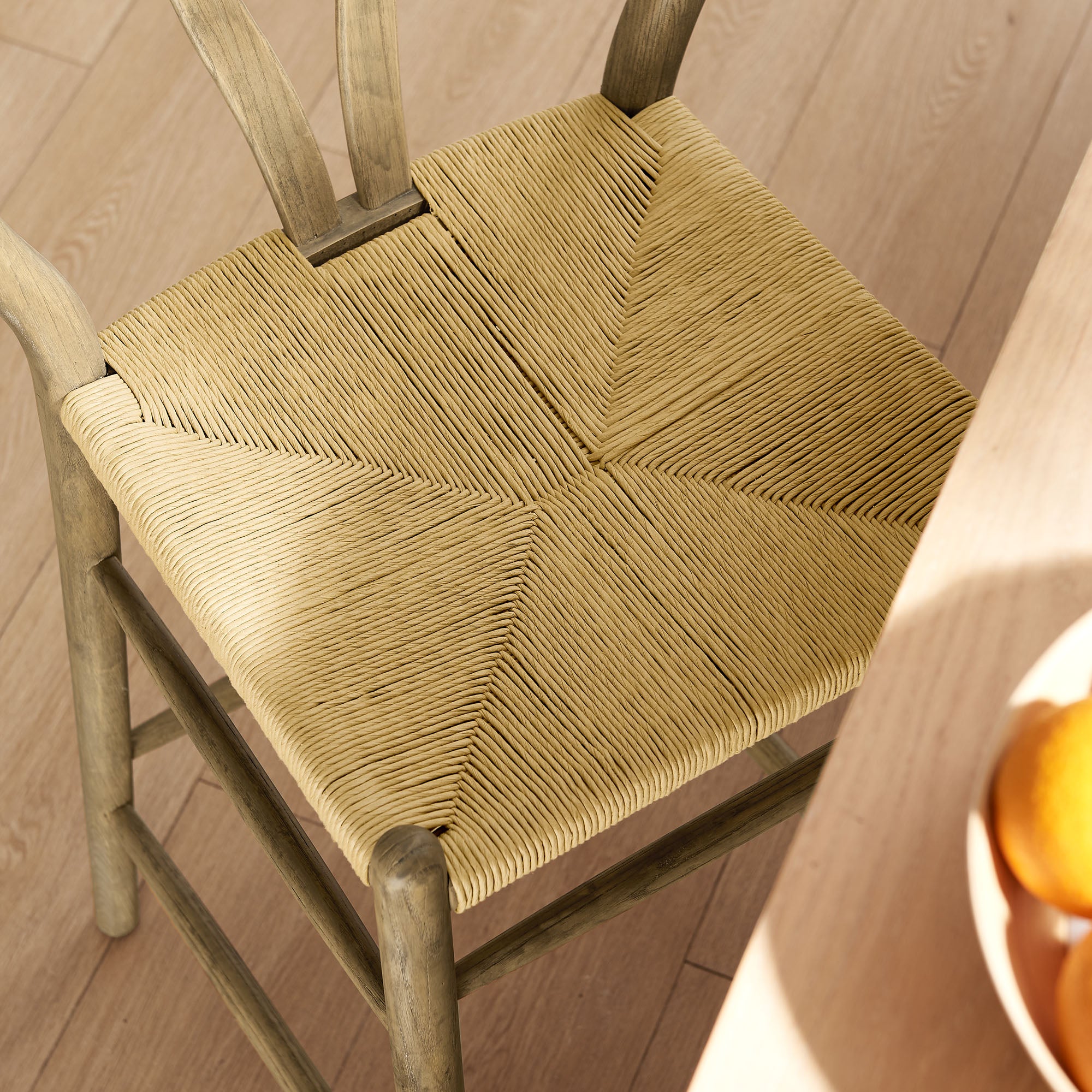 Amish Weathered Gray Teak Wood Bar Stool by Modway
