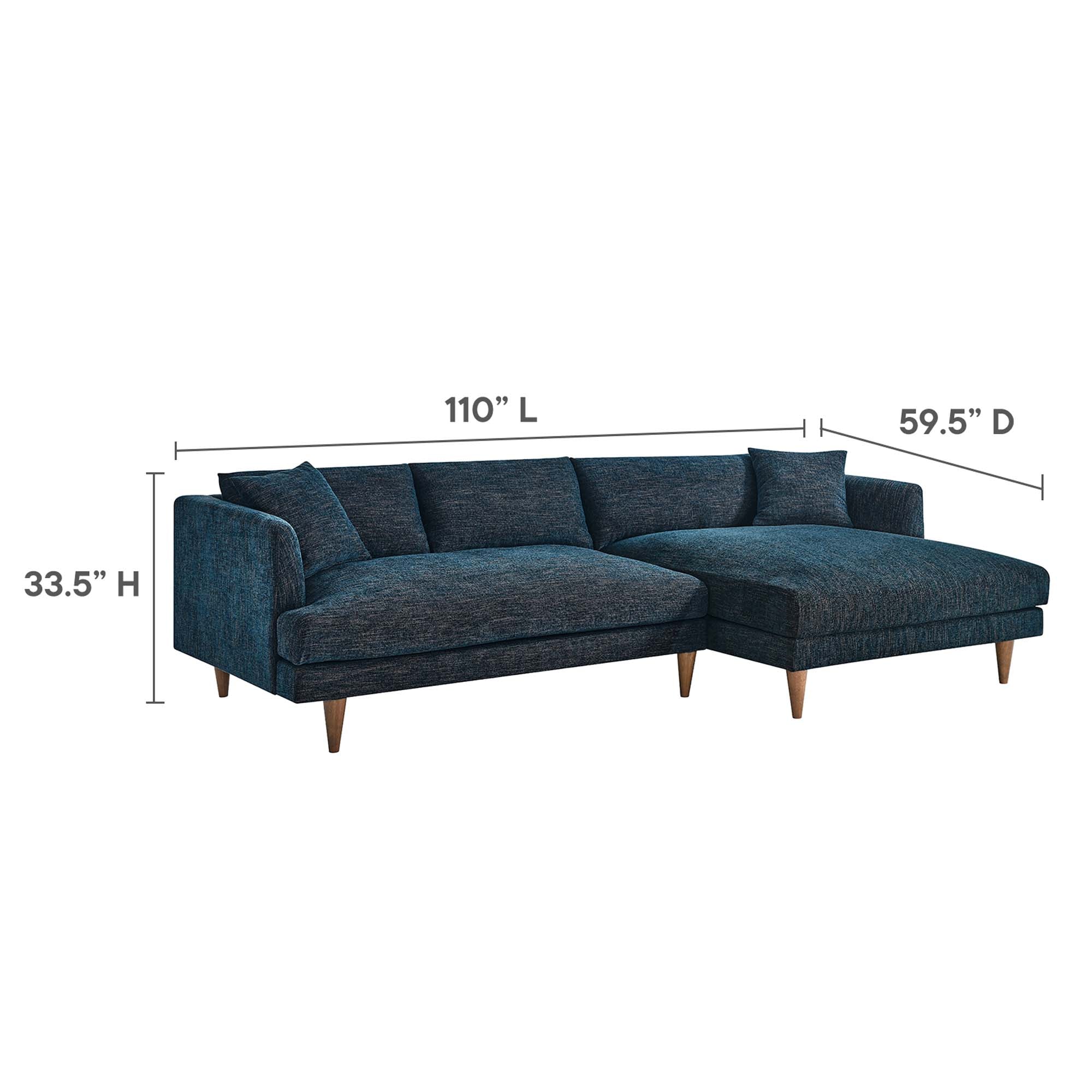 Zoya Right-Facing Down Filled Overstuffed Right Sectional Sofa by Modway