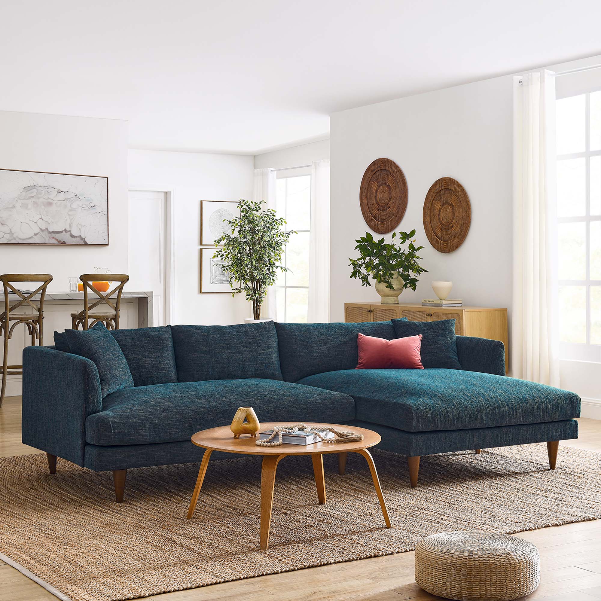 Zoya Right-Facing Down Filled Overstuffed Right Sectional Sofa by Modway