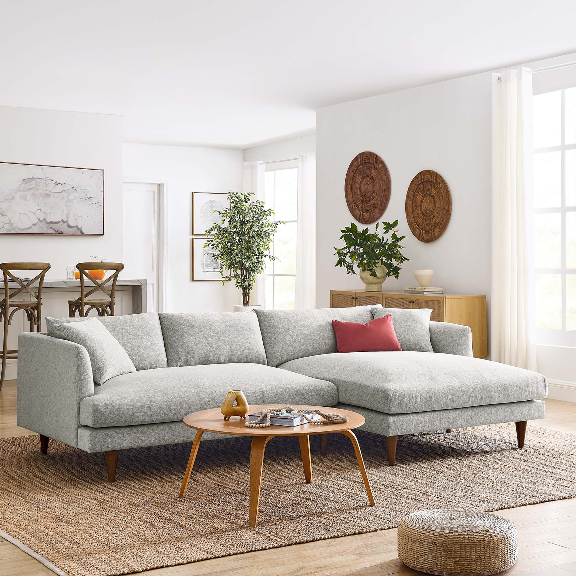 Zoya Right-Facing Down Filled Overstuffed Right Sectional Sofa by Modway