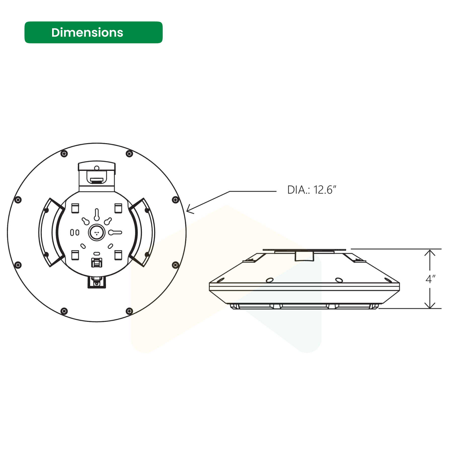 UP Light Parking Garage Canopy - 90W - 12600 Lumens - 5000K CCT