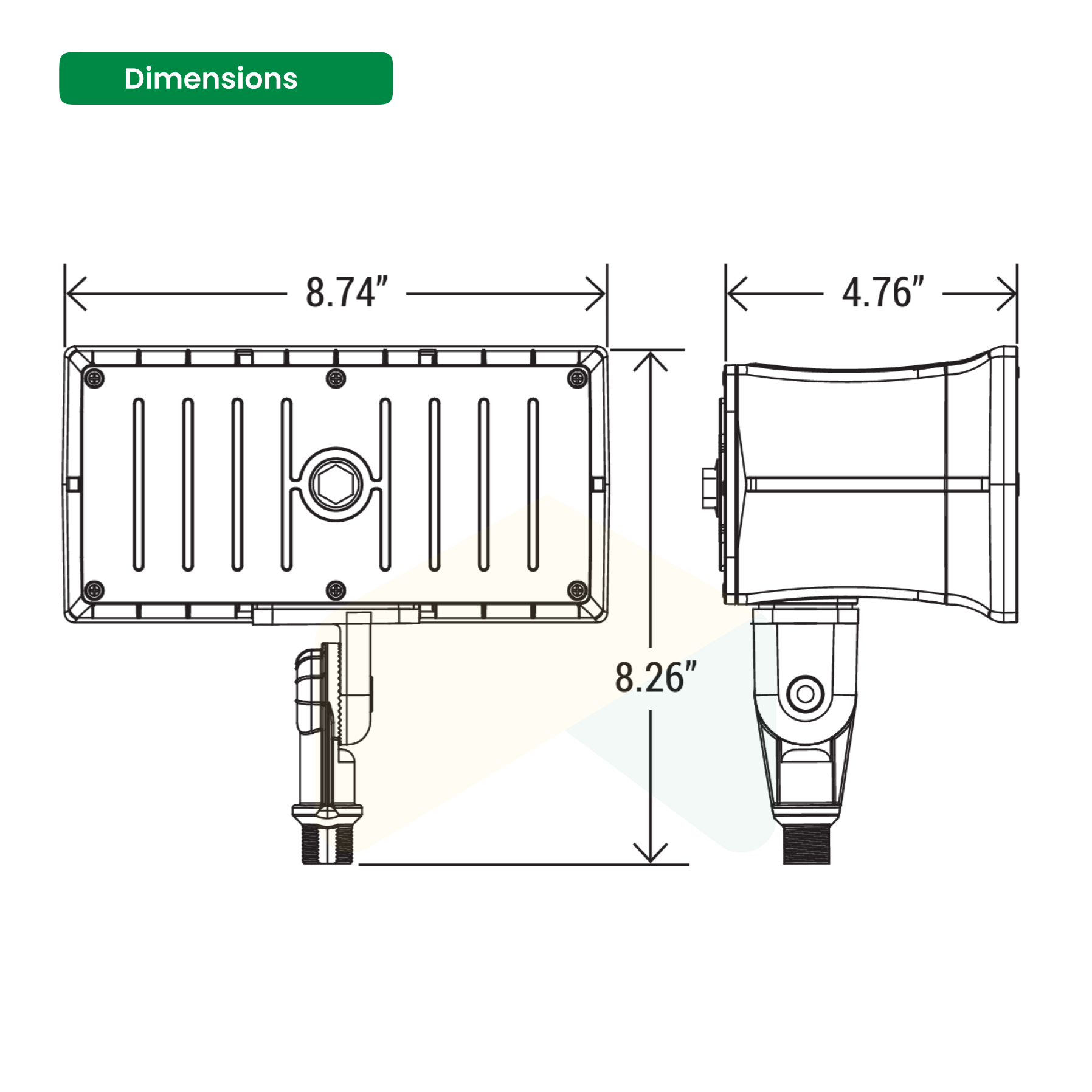 70W LED Flood Light Super Bright, 5000K AC120-277V, Knuckle Mount - 10441 Lumens, IP65 Waterproof LED Security Light for Yard Entrance Garden