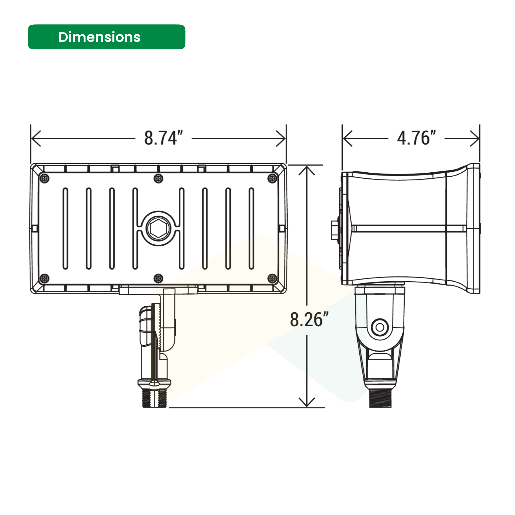 LED Outdoor Flood Light Super Bright - 70W, 5000K AC120-277V,Direct Mount 10441 Lumens, ETL Waterproof Wall Mount LED Security Light for Yard Entrance Garden