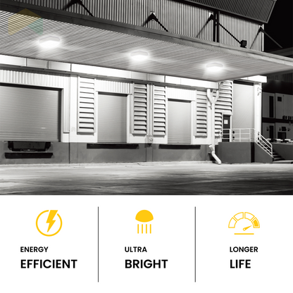 LED Parking Garage Canopy Light - 70W - 5000K, 8750 Lumens CCT AC120-277V, 0-10V Dimmable - IP66 - UL Listed - DLC Premium Listed - 5 Years Warranty