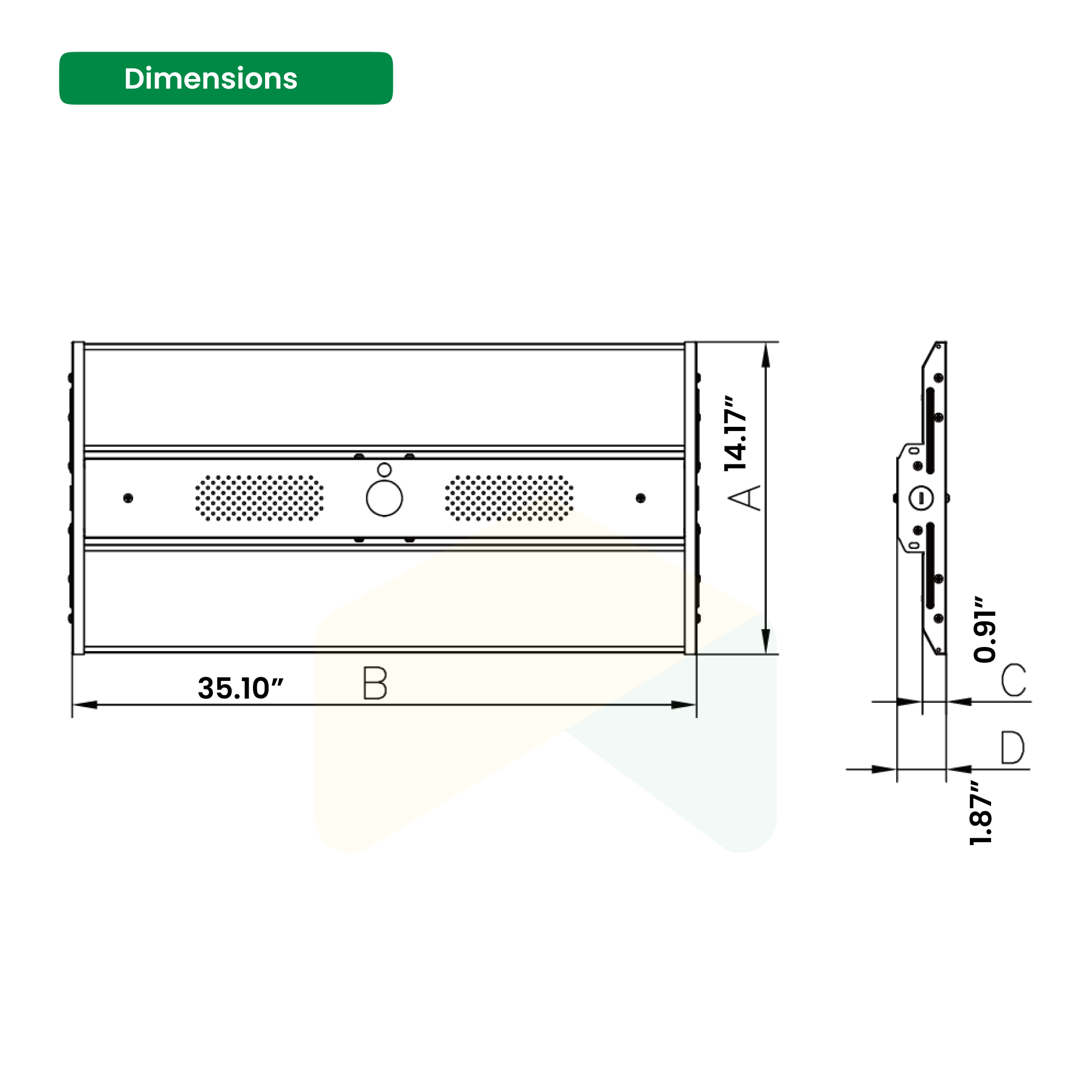 LED Linear High Bay Light - 300W - 5000K- 120-277VAC - 42000 Lumens - 0-10V Dimmable - UL Listed - DLC Premium Listed - 5 Years Warranty - 2-Pack