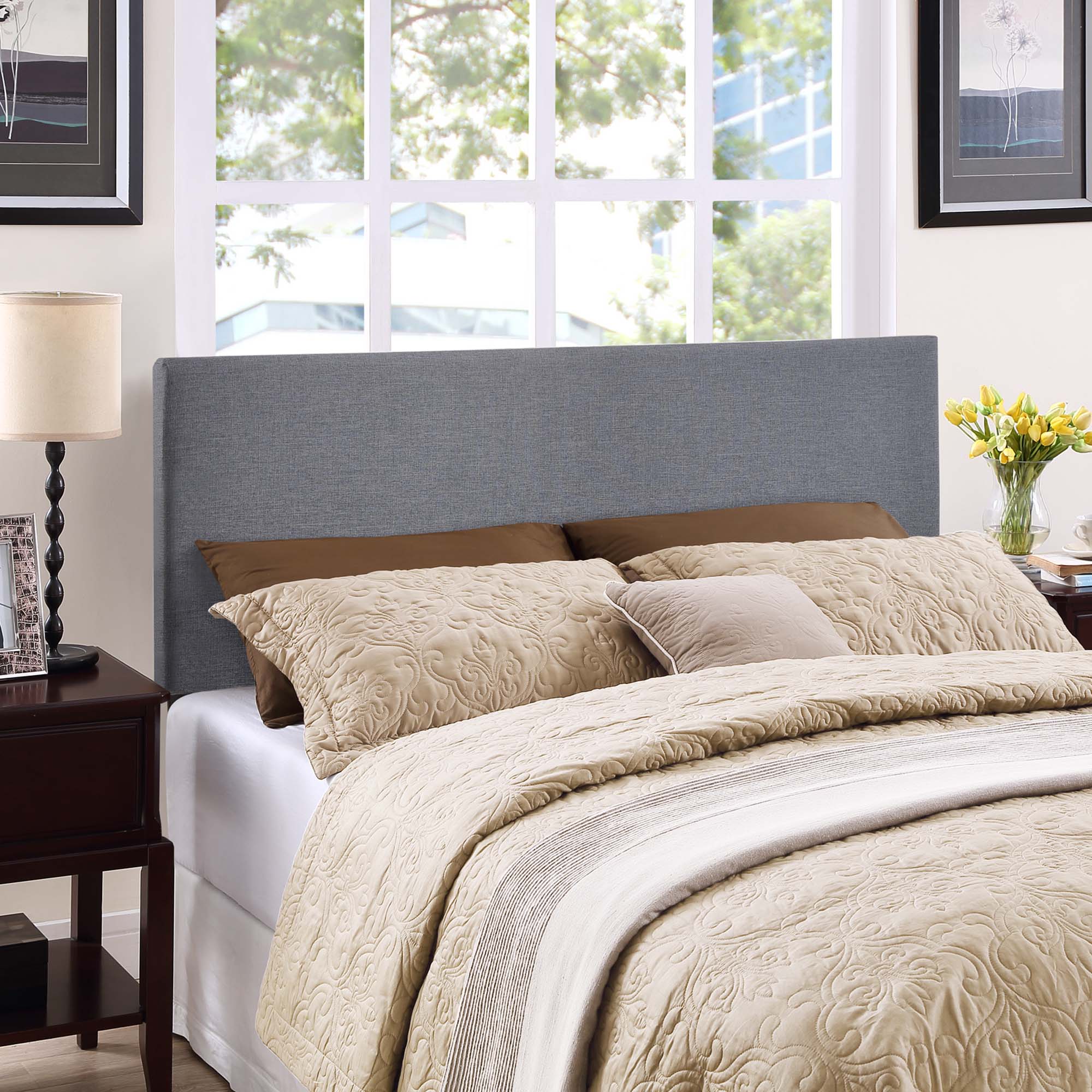 Region Upholstered Fabric Headboard by Modway
