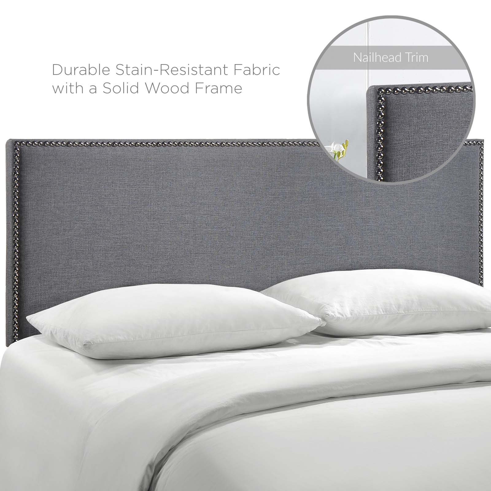 Region Nailhead Upholstered Headboard by Modway