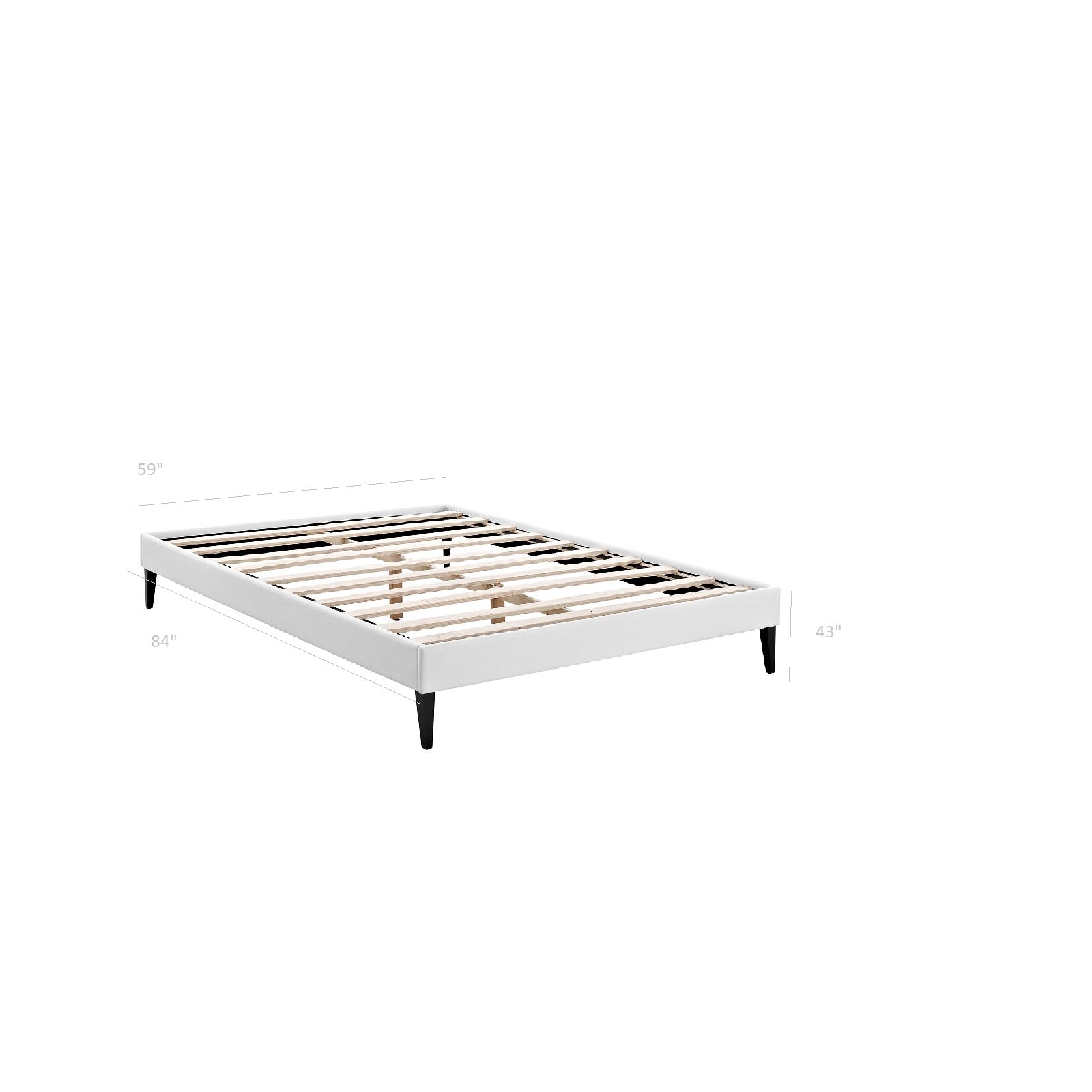 Sharon Fabric Bed Frame with Squared Tapered Legs by Modway