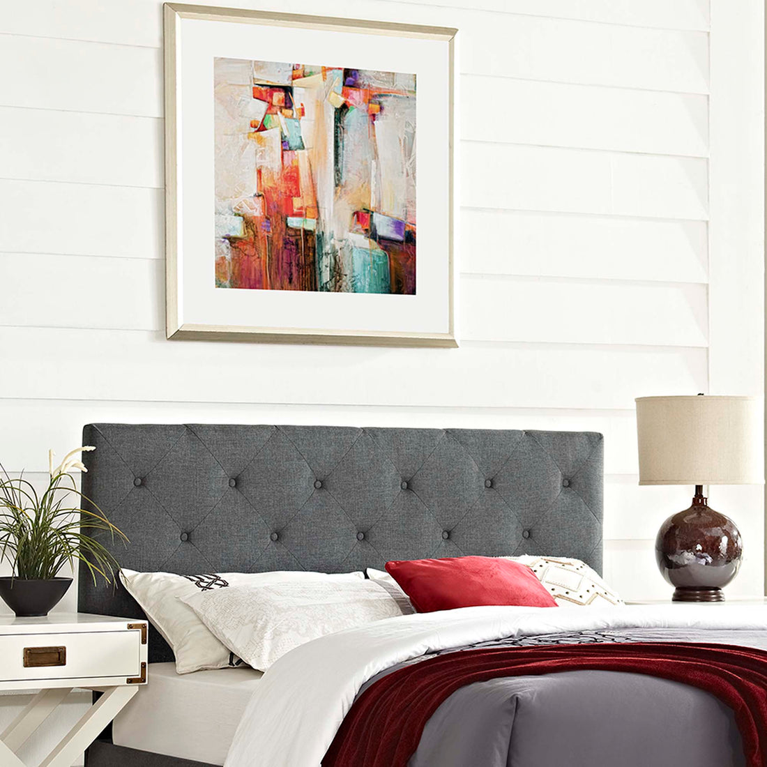 Terisa Upholstered Fabric Headboard by Modway