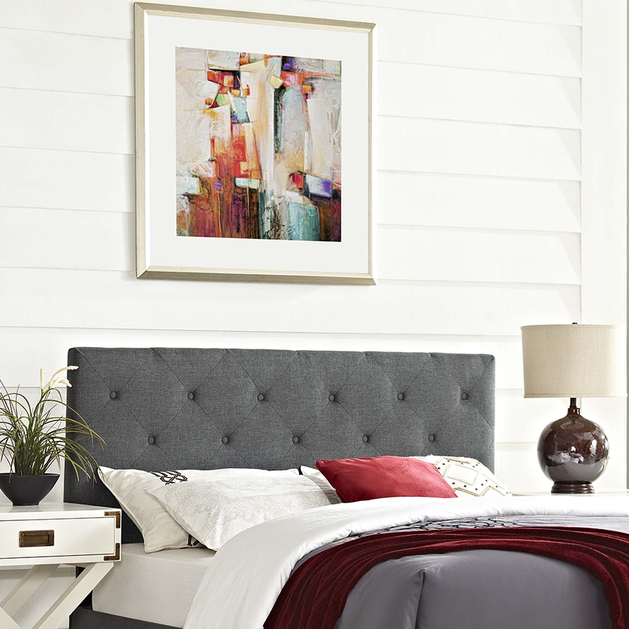 Terisa Upholstered Fabric Headboard by Modway