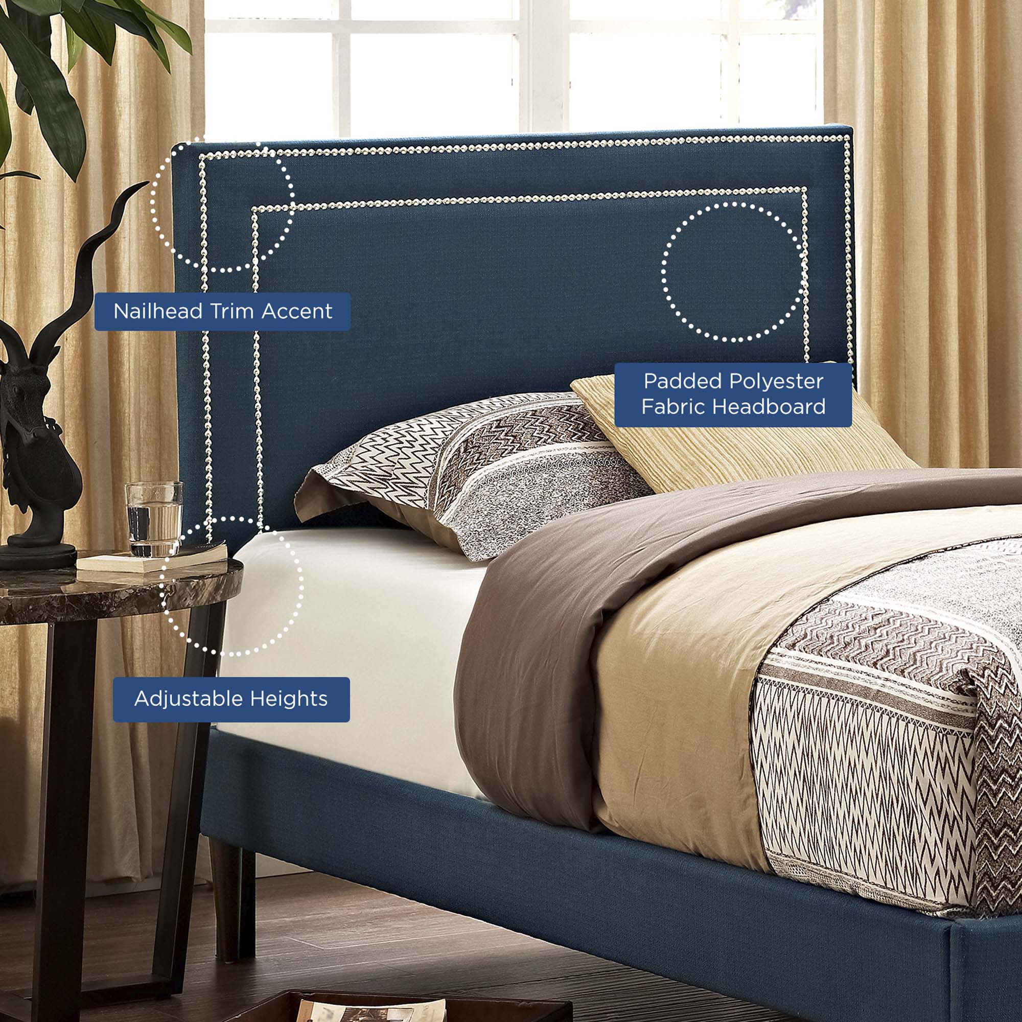 Jessamine Upholstered Fabric Headboard by Modway